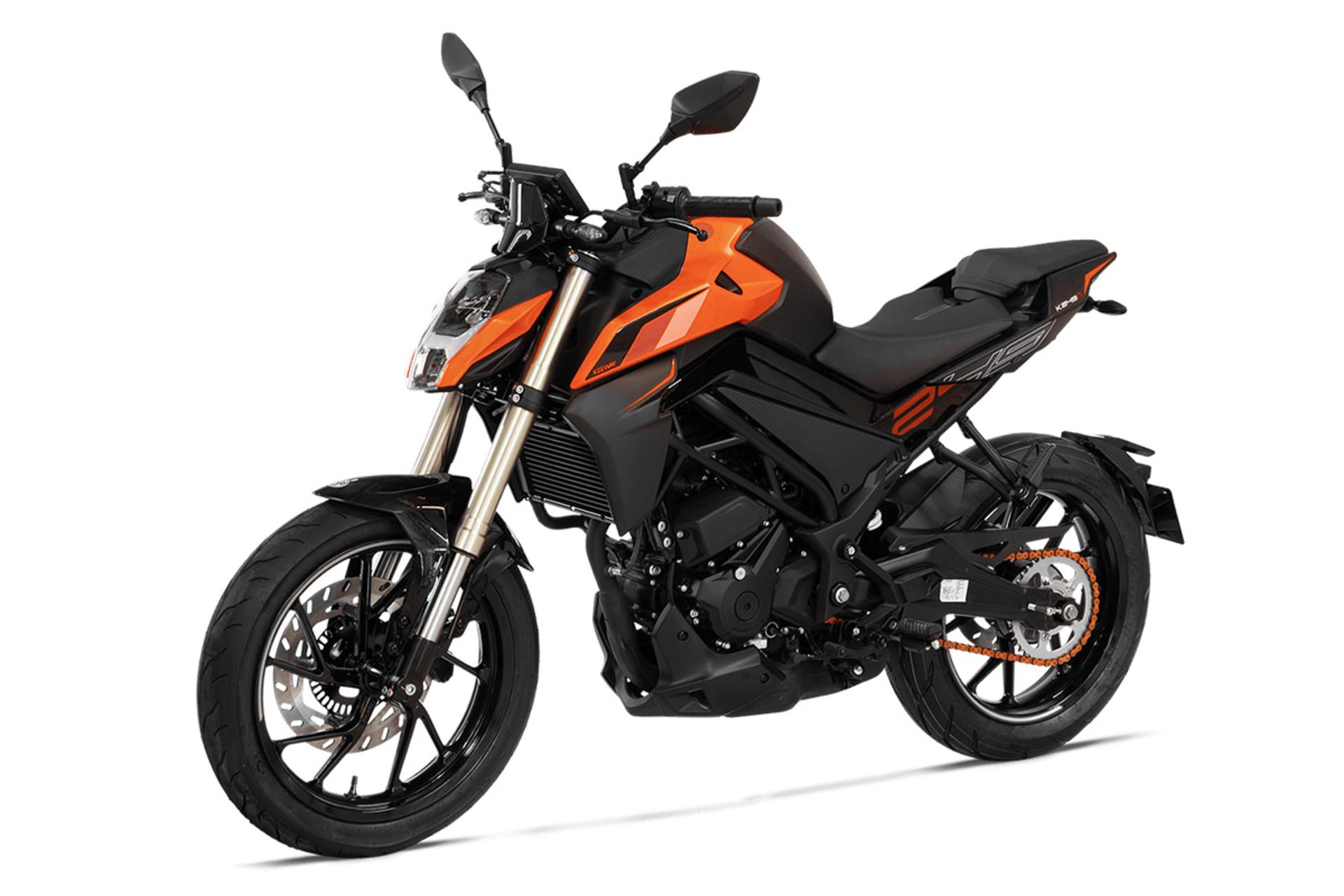 موتورسیکلت کی وی Keeway K249n نمای جلو و جانبی