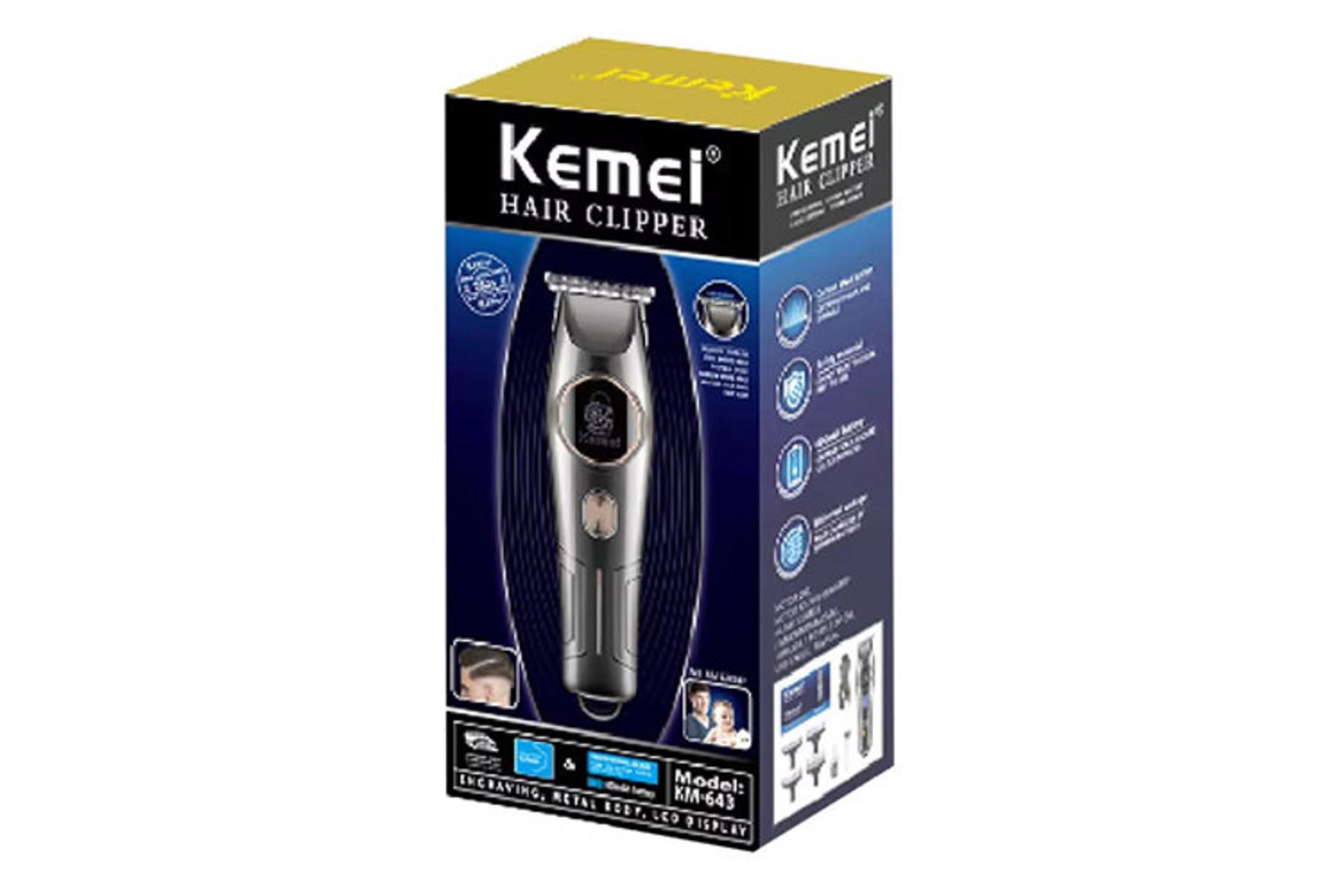 ماشین اصلاح کیمی Kemei KM-643 بسته بندی