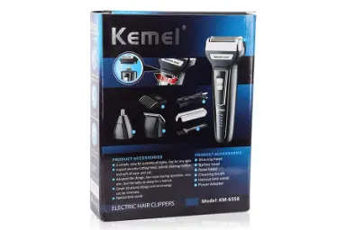 ماشین اصلاح و ریش تراش کیمی Kemei KM-6558 نمای جعبه