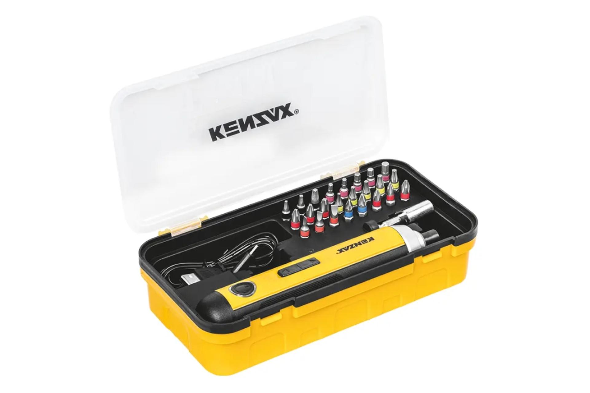 نمای جانبی جعبه پیچ گوشتی شارژی کنزاکس KENZAX 8204