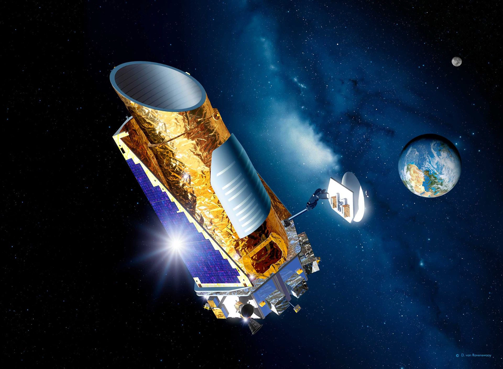 Artistic rendering of NASA's Kepler Space Telescope