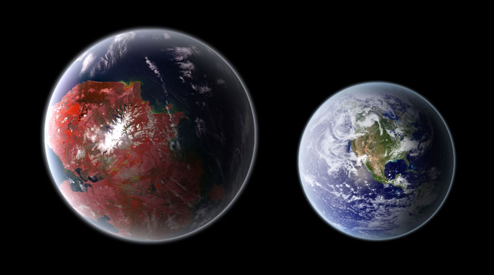 سیاره Kepler 442b در مقایسه با زمین