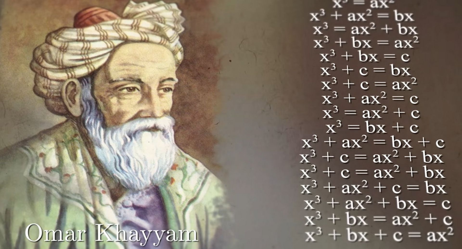 خیام و معادلات درجه سه