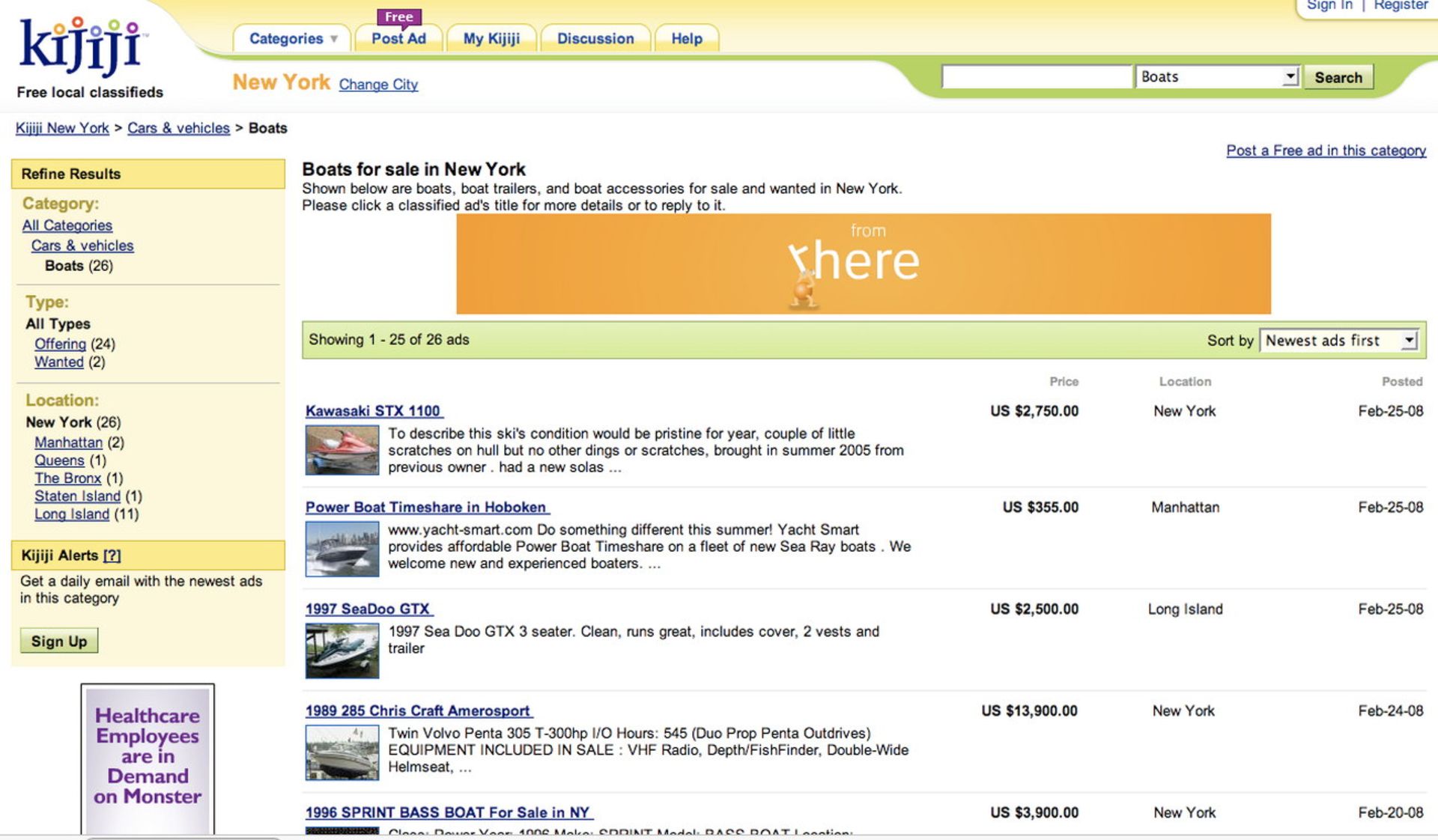 اسکرین‌شات وبسایت Kijiji