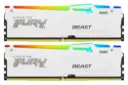 رنگ سفید رم کینگستون Kingston FURY Beast RGB 64GB (2x32) DDR5-5200 CL40