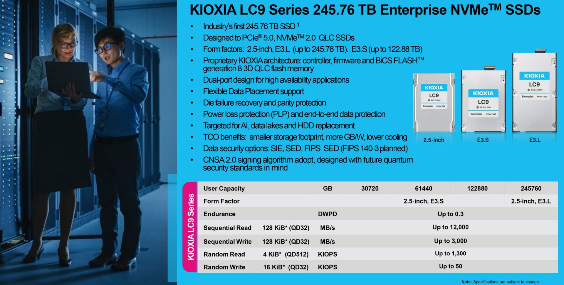 مشخصات SSD کیوکسیا LC9