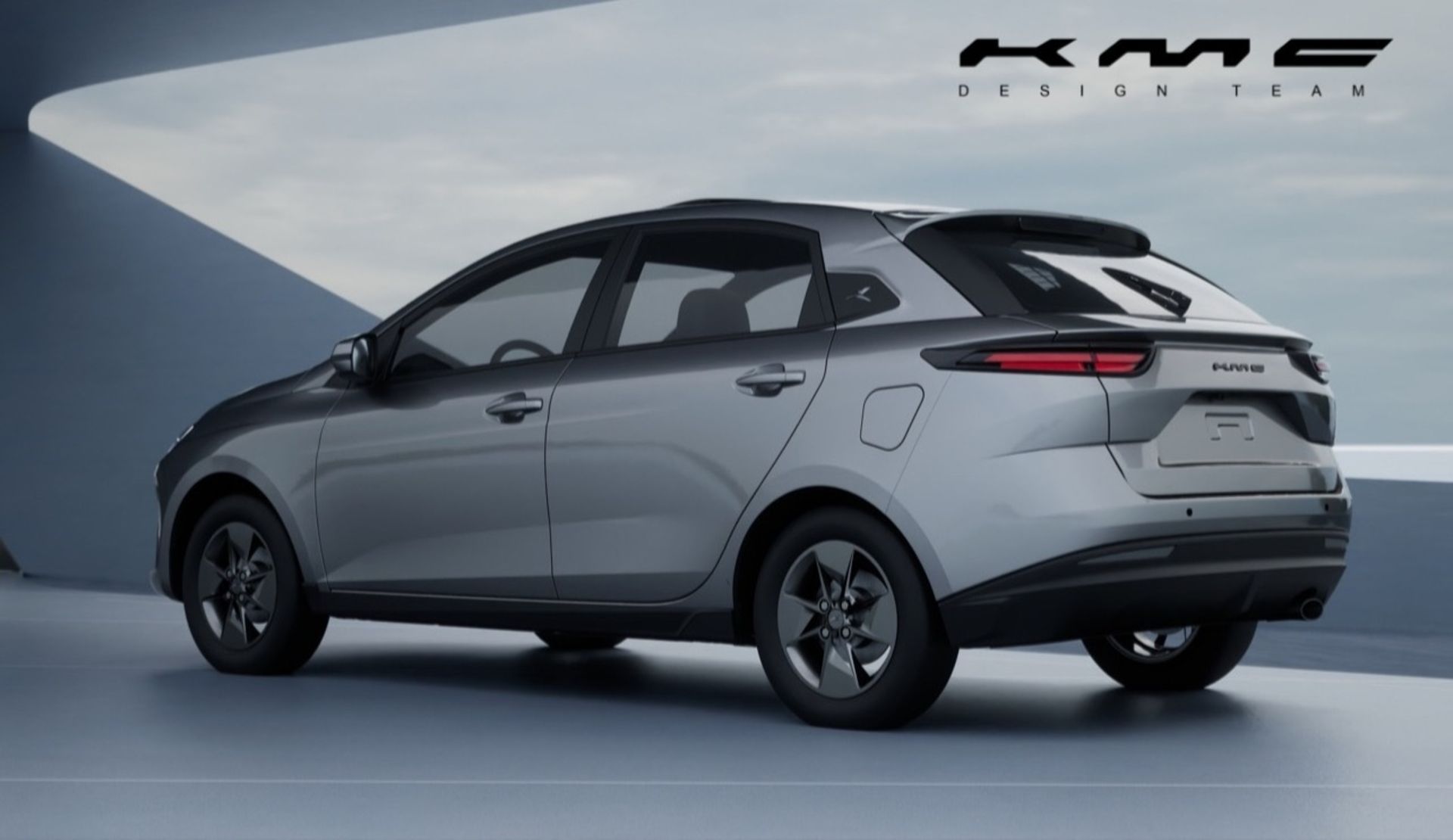 نمای سه‌چهارم عقب خودرو کی‌ام‌سی شدو