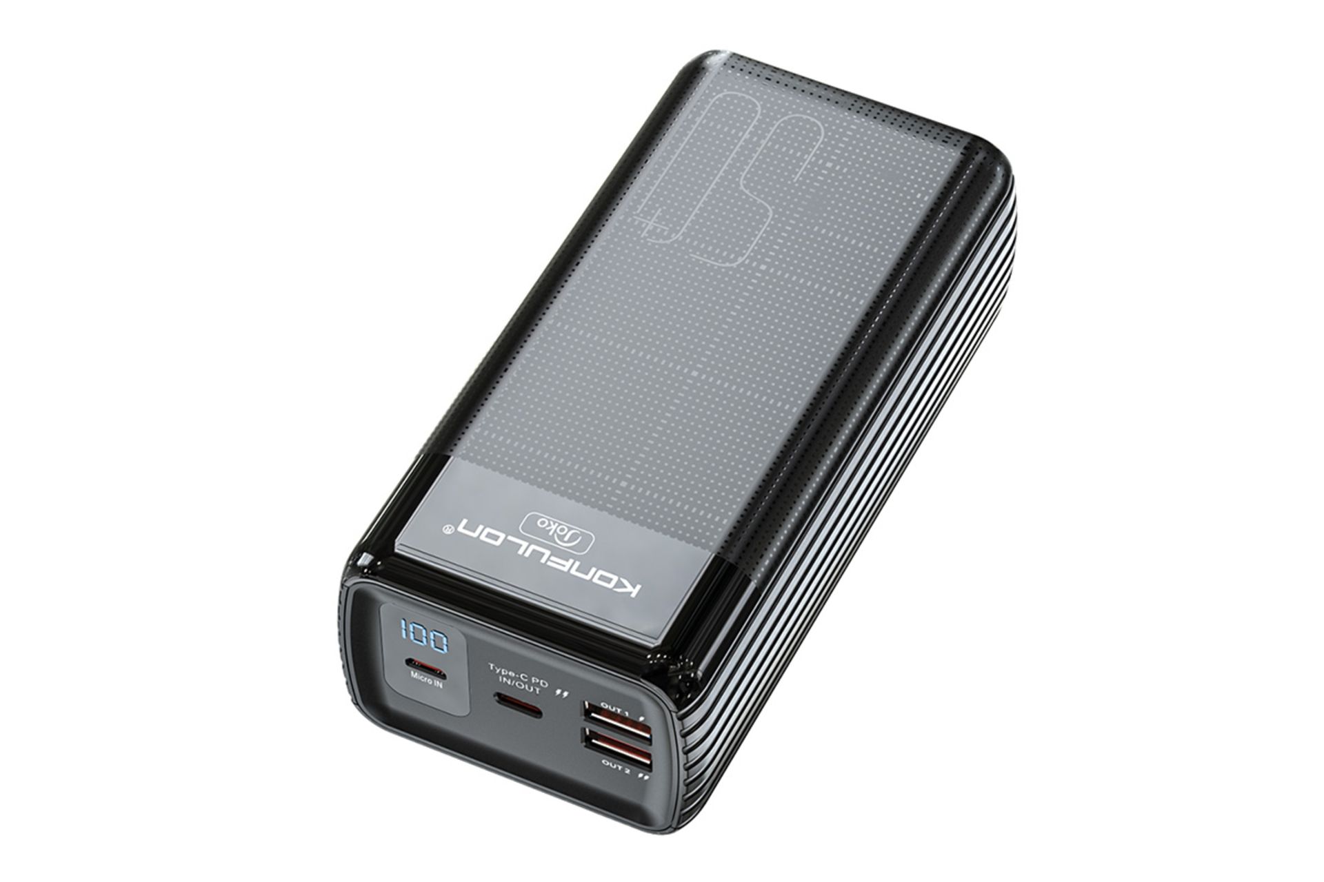 نمای کناری پاور بانک کانفلون KONFULON A24Q 50000mAh