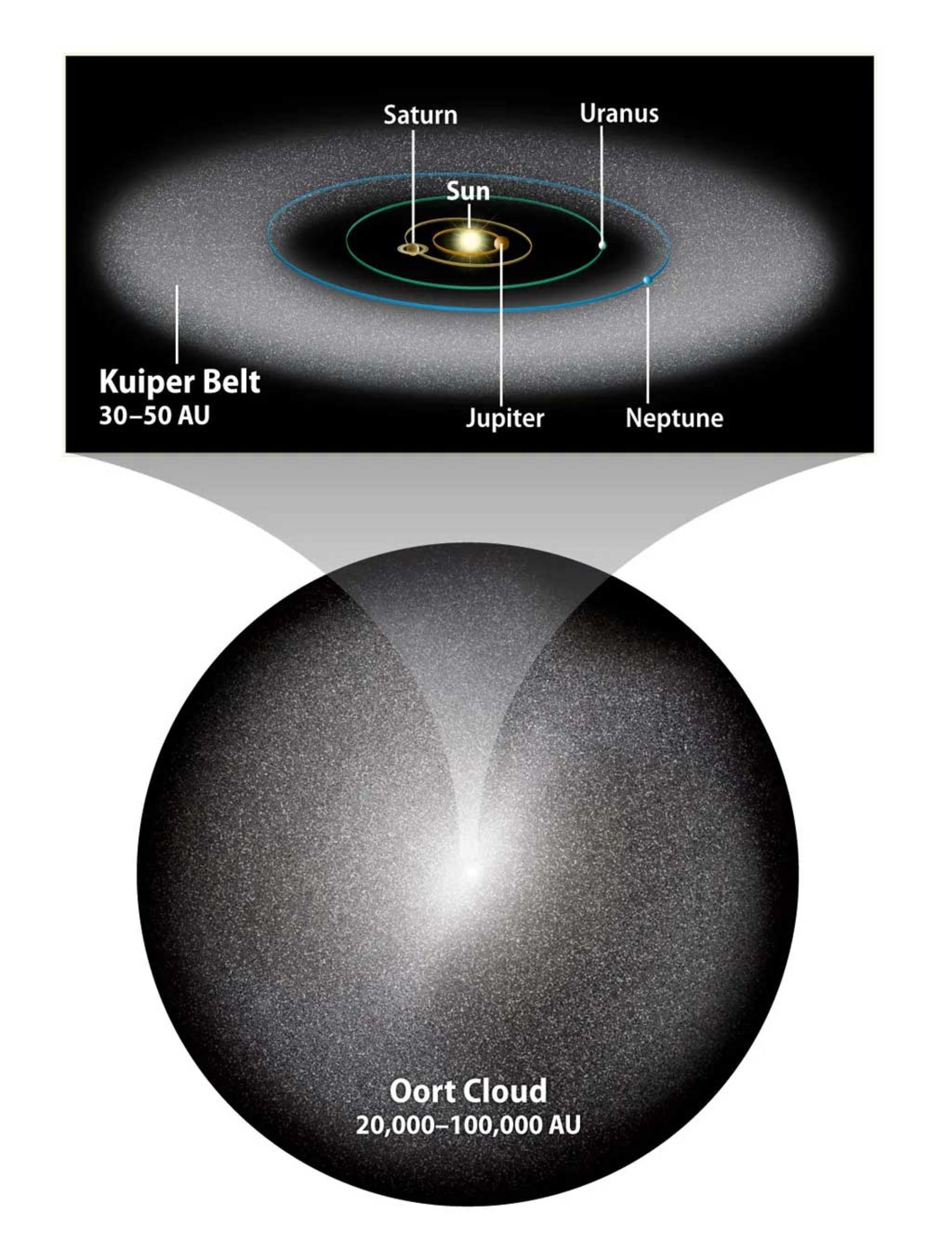 Oort cloud and Kuiper belt