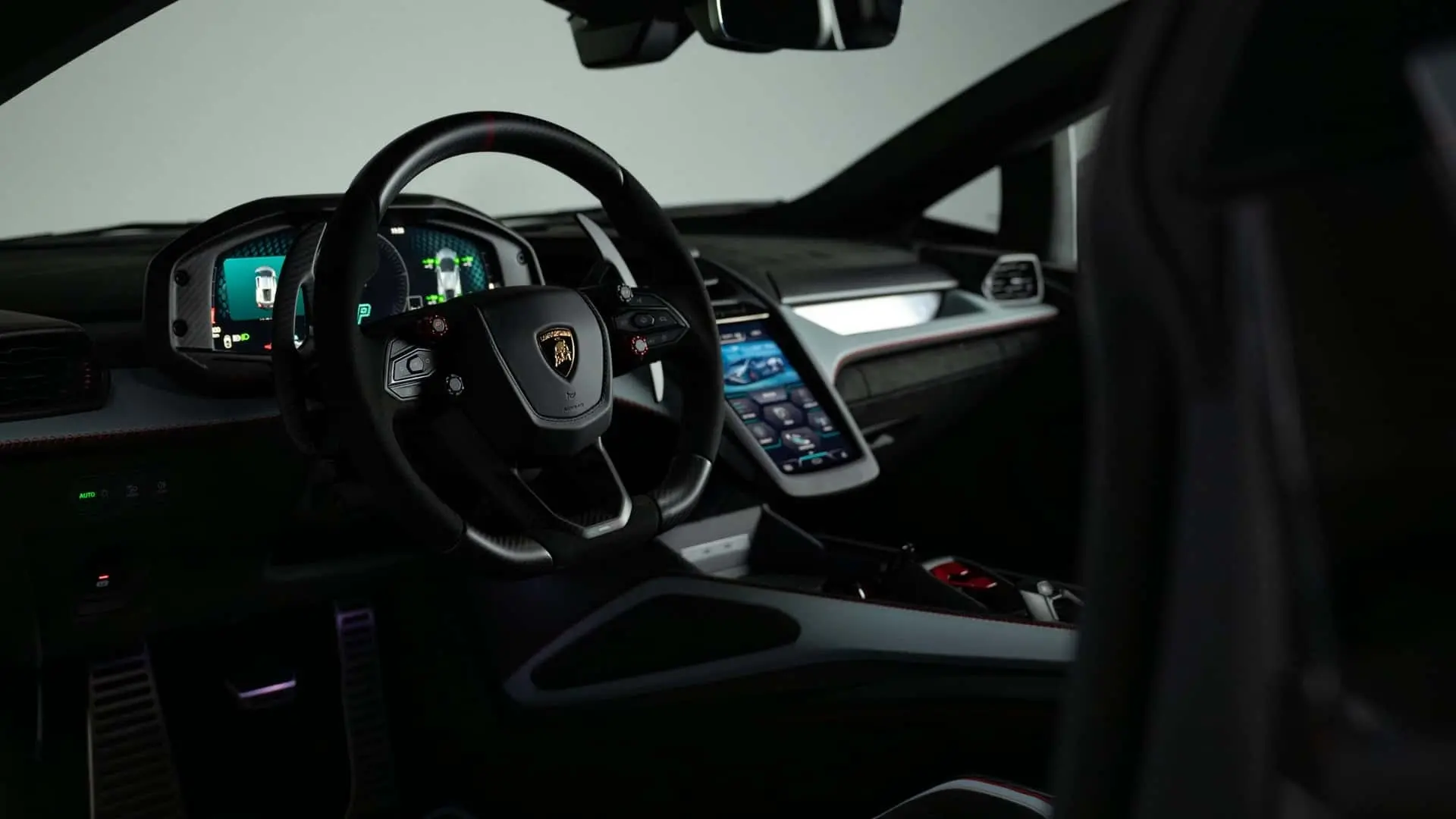 نمای داخلی و کابین راننده خودرو لامبورگینی (Lamborghini) روئلتو SV