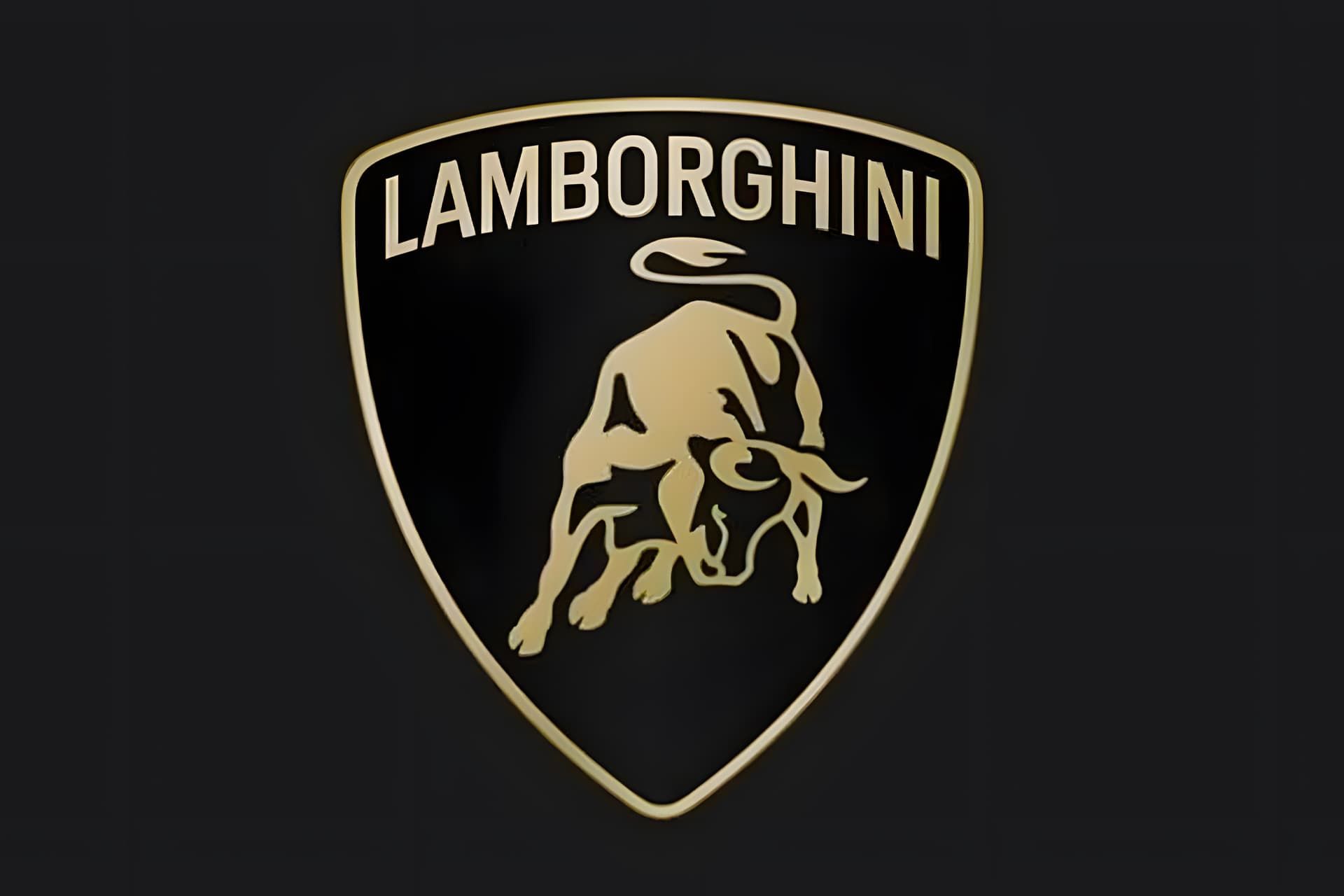 لوگو لامبورگینی جدید ۲۰۲۴ رنگ طلایی