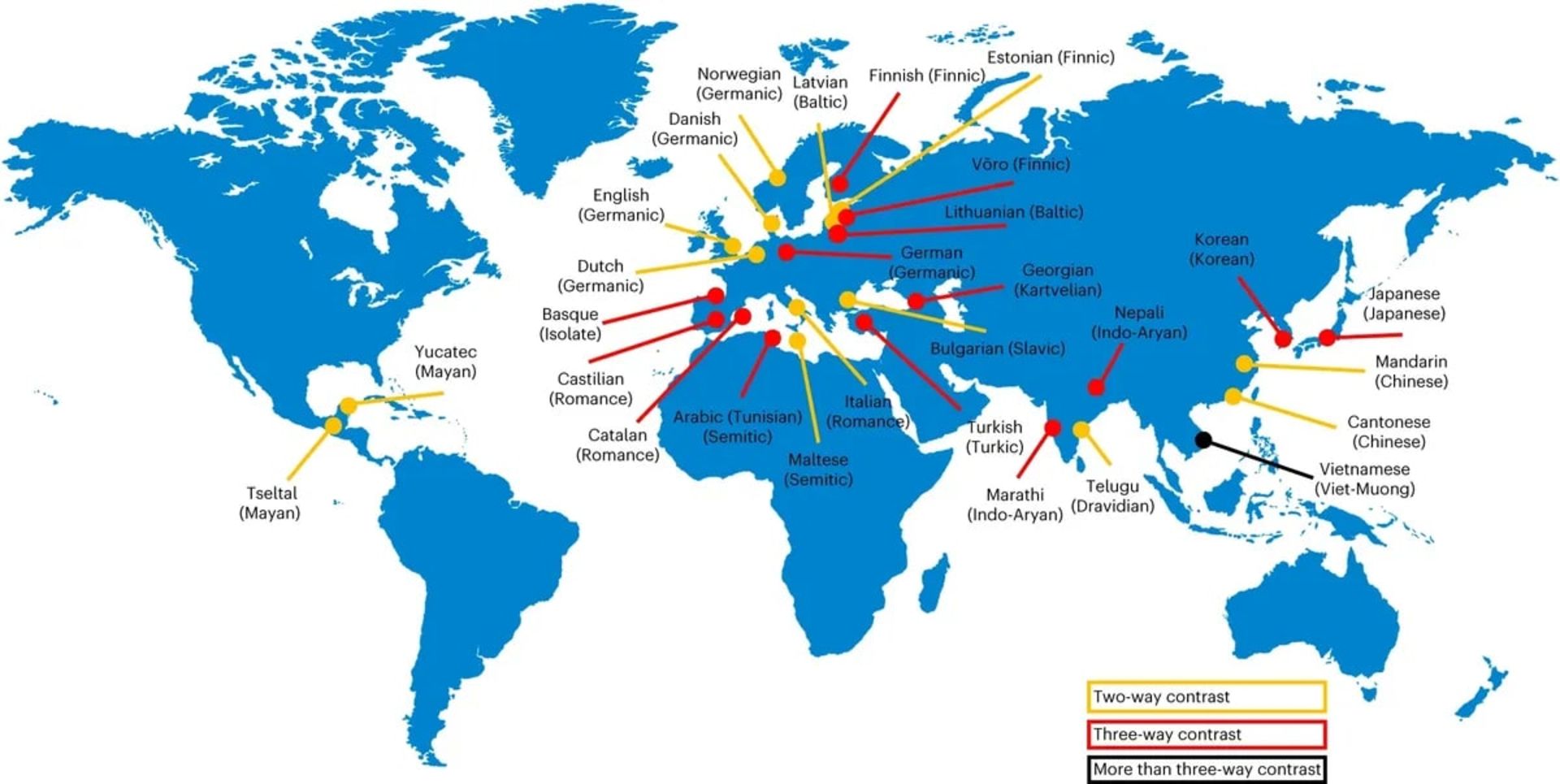 نقشه زبان‌های دنیا