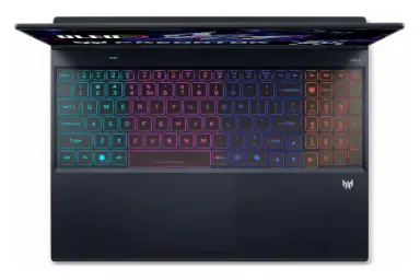 لپ تاپ ایسر Acer Predator Helios Neo 16S AI PHN16S-71 نمای بالا و کیبورد