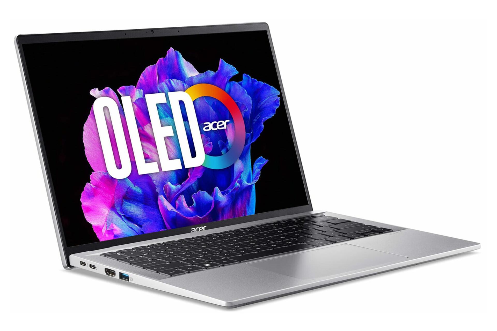 لپ تاپ ایسر Acer Swift Go 14 SFG14-72 نمای جلو و چپ