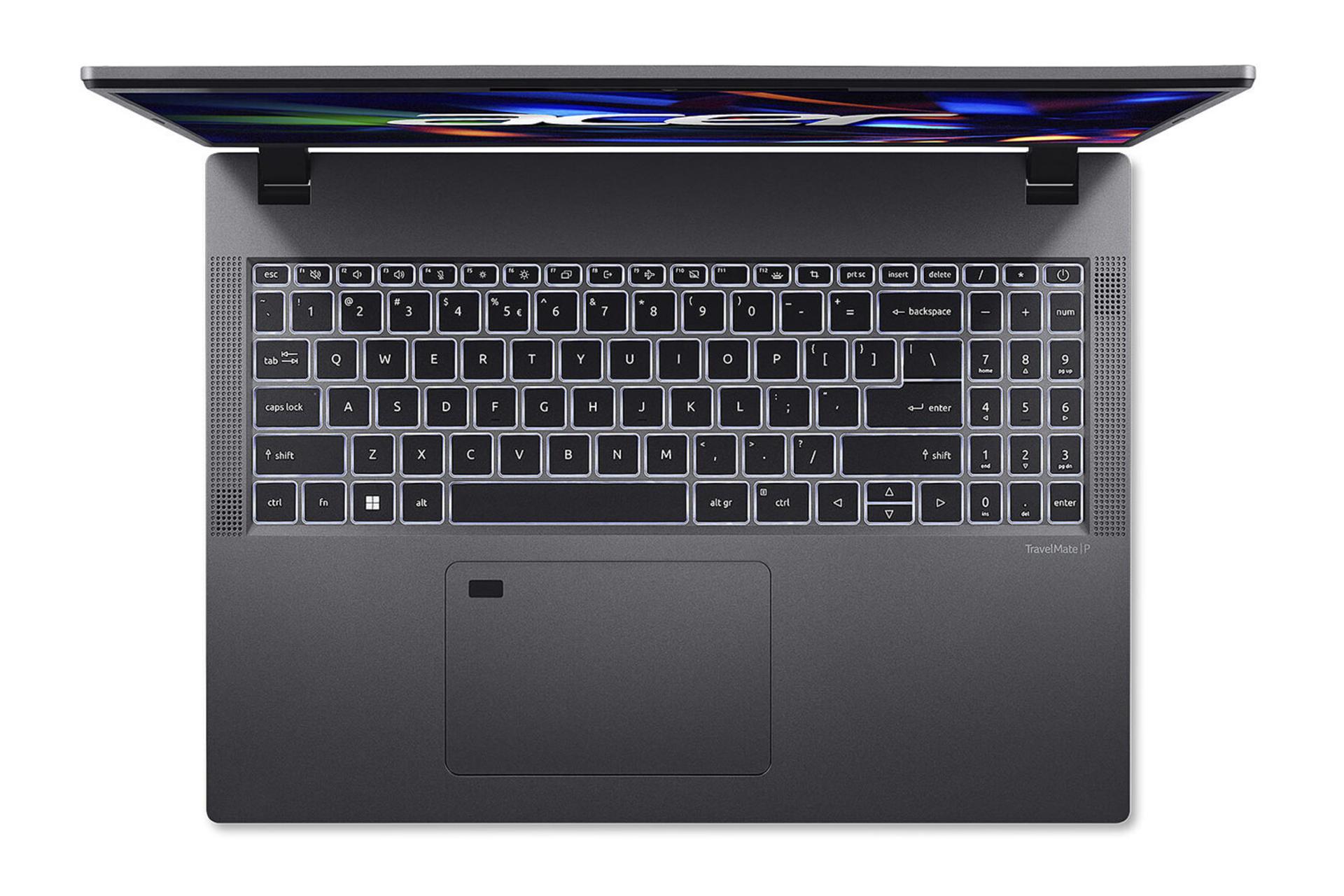 لپ تاپ ایسر Acer TravelMate P2 16 TMP216 نمای بالا و کیبورد