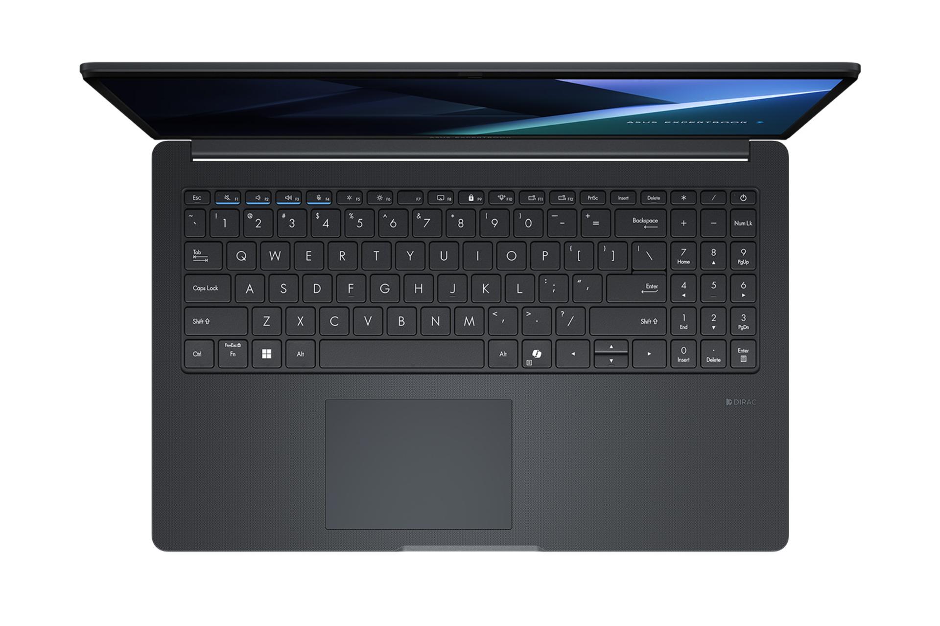 لپ تاپ ایسوس ASUS ExpertBook B1 B1503 نمای بالا و کیبورد