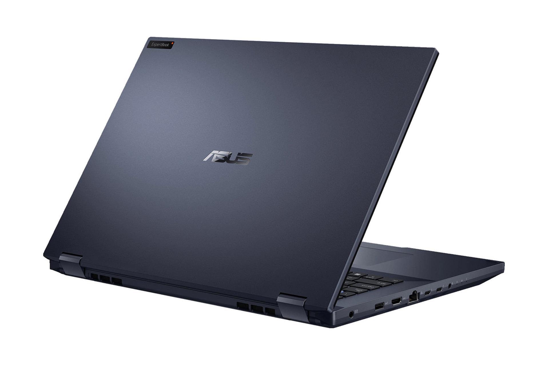 لپ تاپ ایسوس ASUS ExpertBook B6 Flip B6602FC2 نمای پشت و چپ