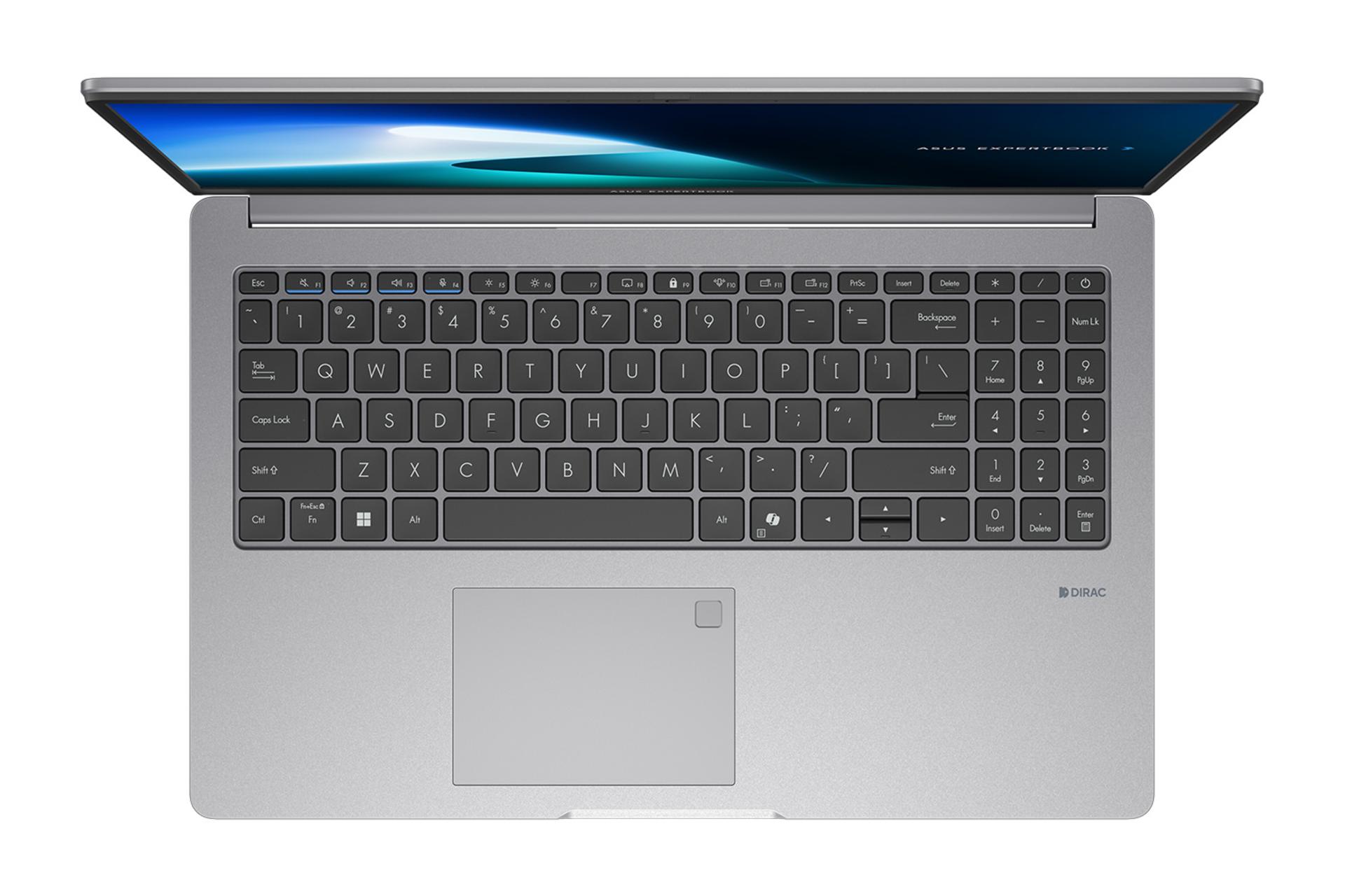 لپ تاپ ایسوس ASUS ExpertBook P1 P1503 نمای بالا و کیبورد