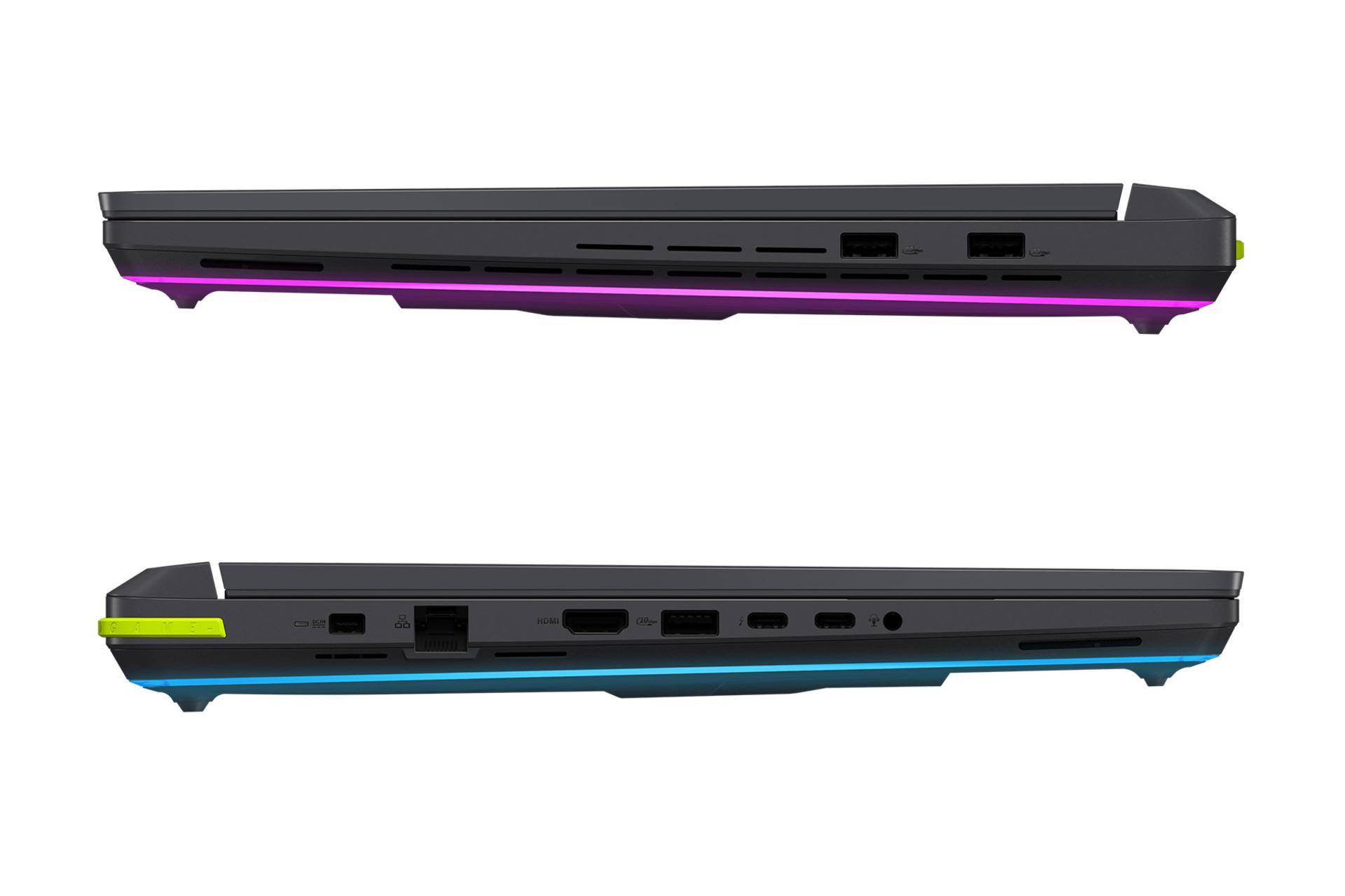 لپ تاپ ایسوس ASUS ROG Strix G16 G615 2025 نمای جانبی و درگاه ها