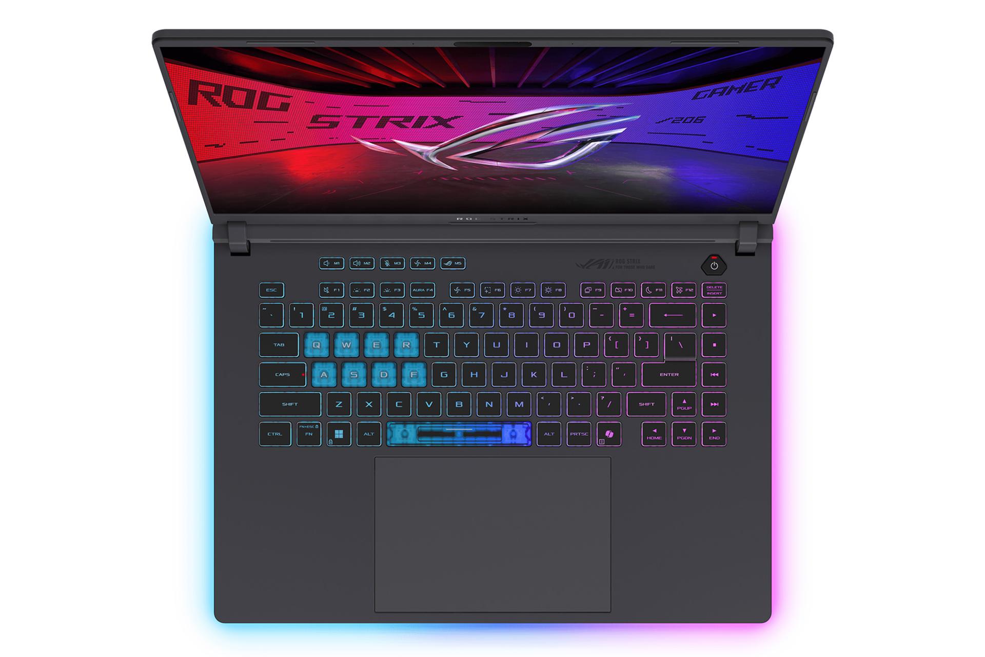 لپ تاپ ایسوس ASUS ROG Strix G16 G615 2025 نمای بالا و کیبورد