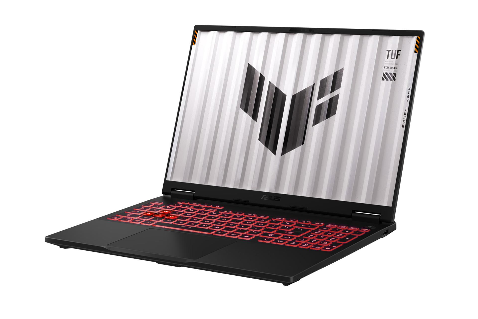 لپ تاپ ایسوس ASUS TUF Gaming A16 FA608 2024 نمای جلو و راست