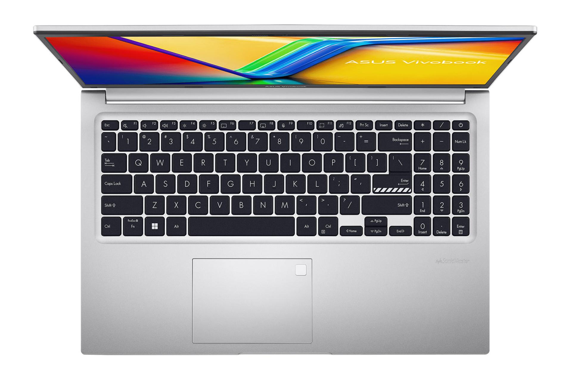 لپ تاپ ایسوس ASUS VivoBook 15 M1502YA نمای بالا و کیبورد