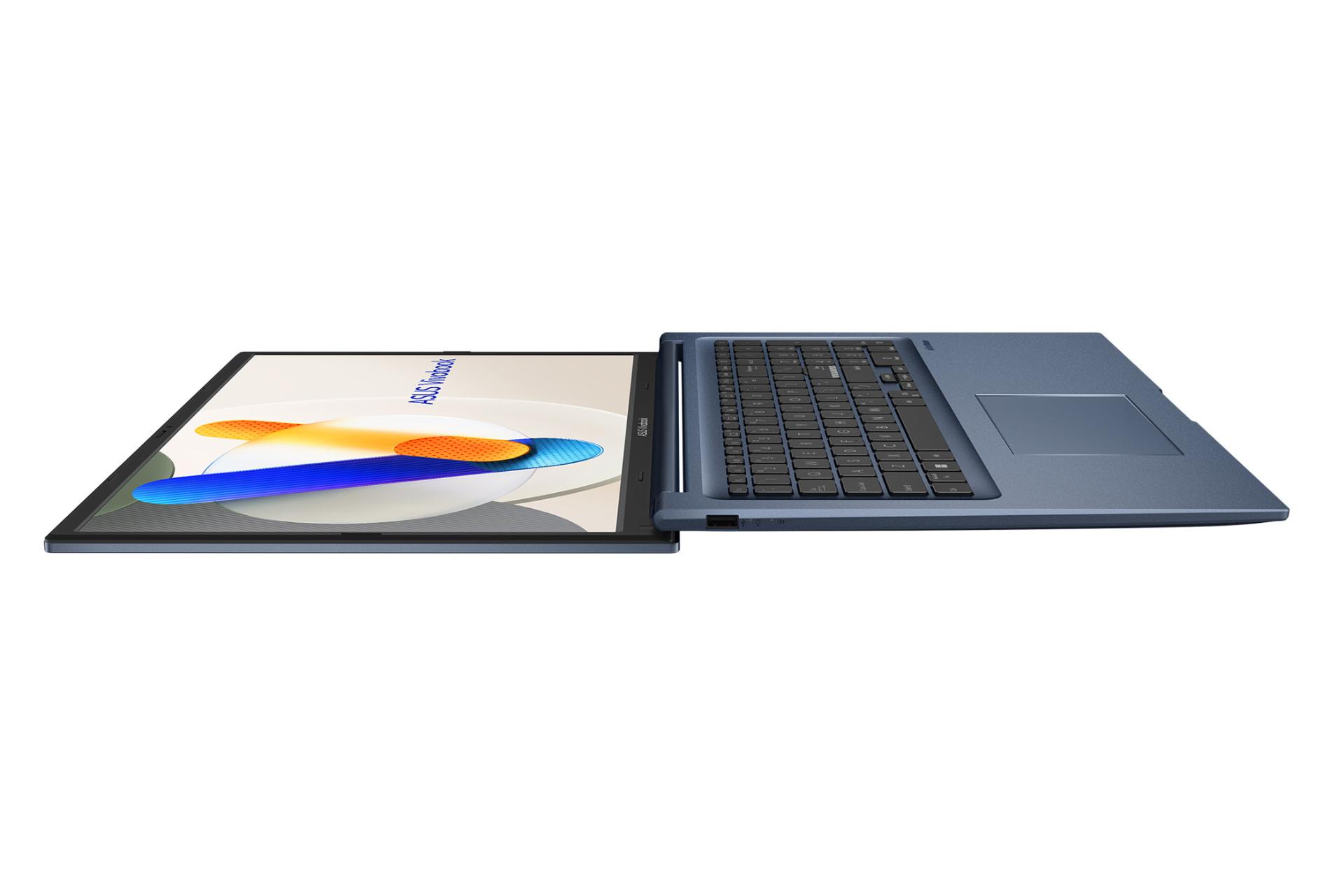 لپ تاپ ایسوس ASUS Vivobook 17 X1704VA نمای جانبی چپ فلت