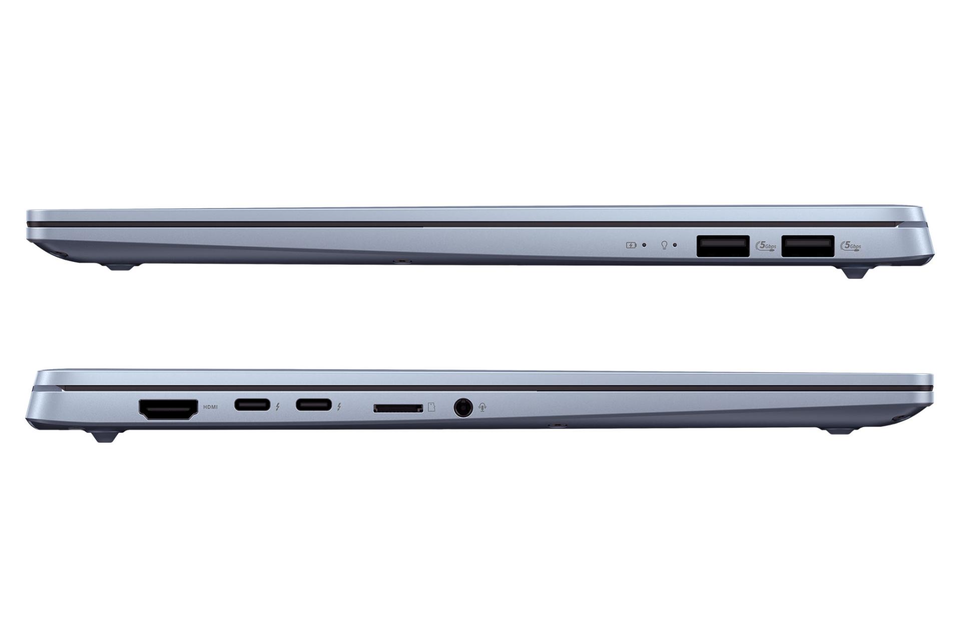 لپ تاپ ایسوس ASUS Vivobook S 14 OLED S5406 نمای جانبی و درگاه ها