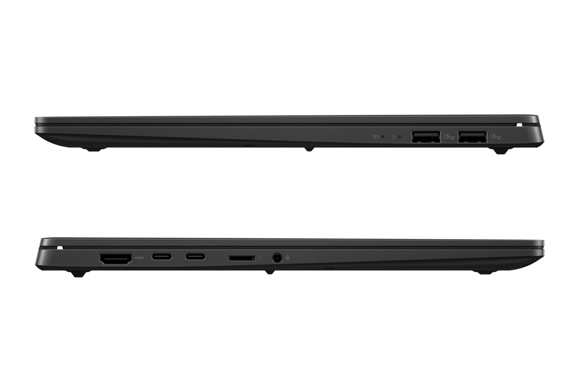 لپ تاپ ایسوس ASUS Vivobook S 15 Q5507QA نمای جانبی و درگاه ها