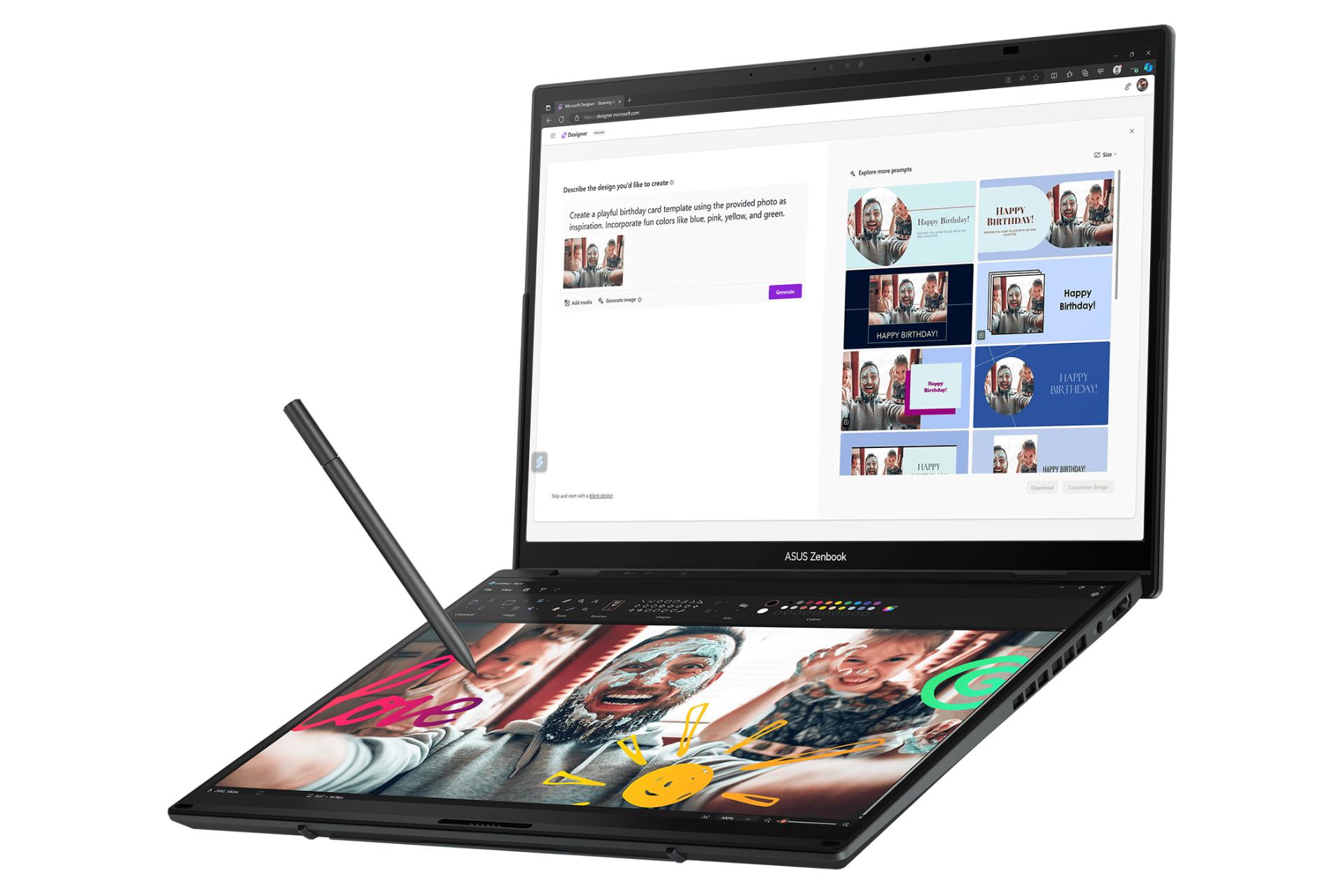 لپ تاپ ایسوس ASUS Zenbook DUO UX8406 دو نمایشگر با قلم لمسی