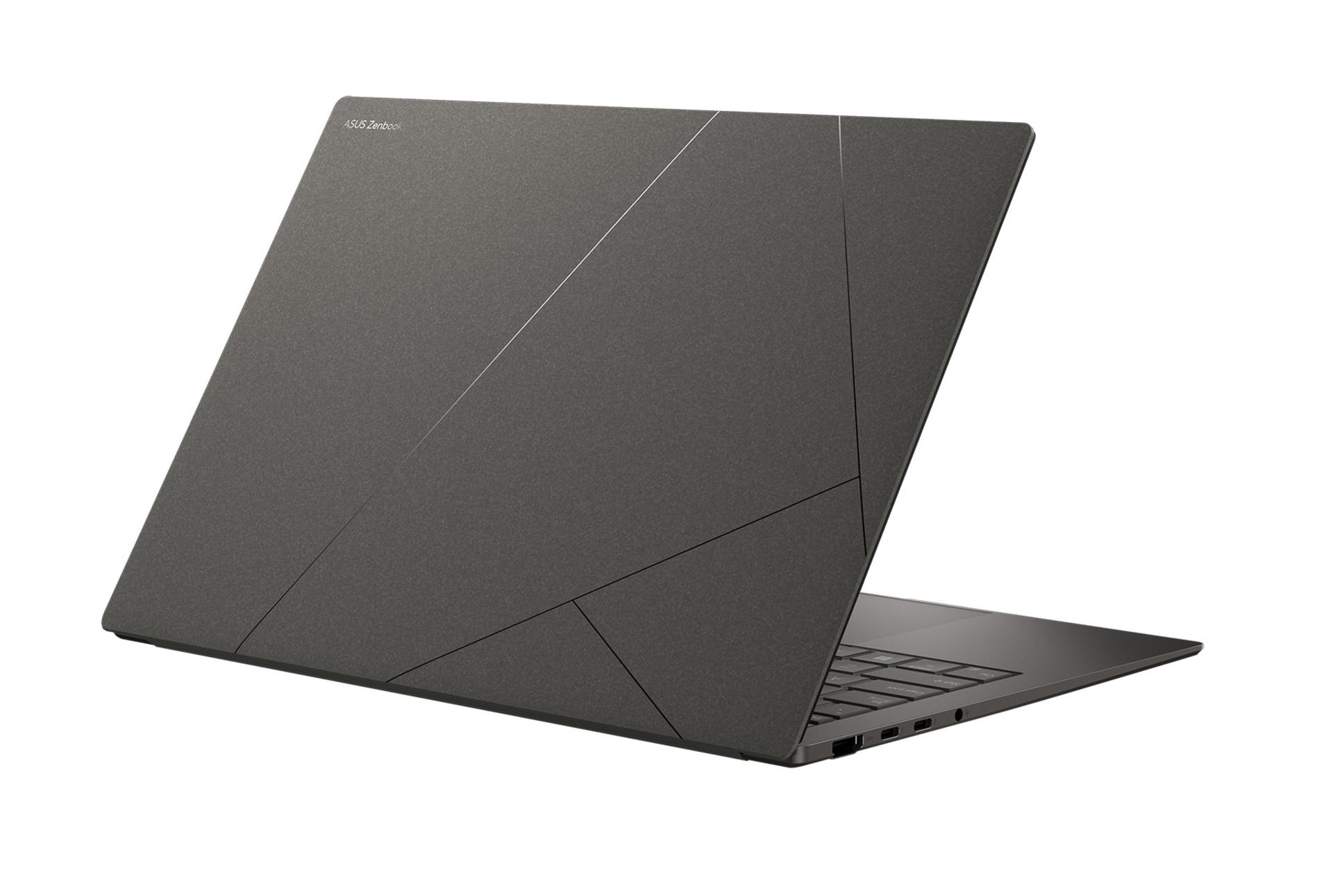 لپ تاپ ایسوس ASUS Zenbook S 14 UX5406 رنگ مشکی نمای پشت و درگاه های چپ