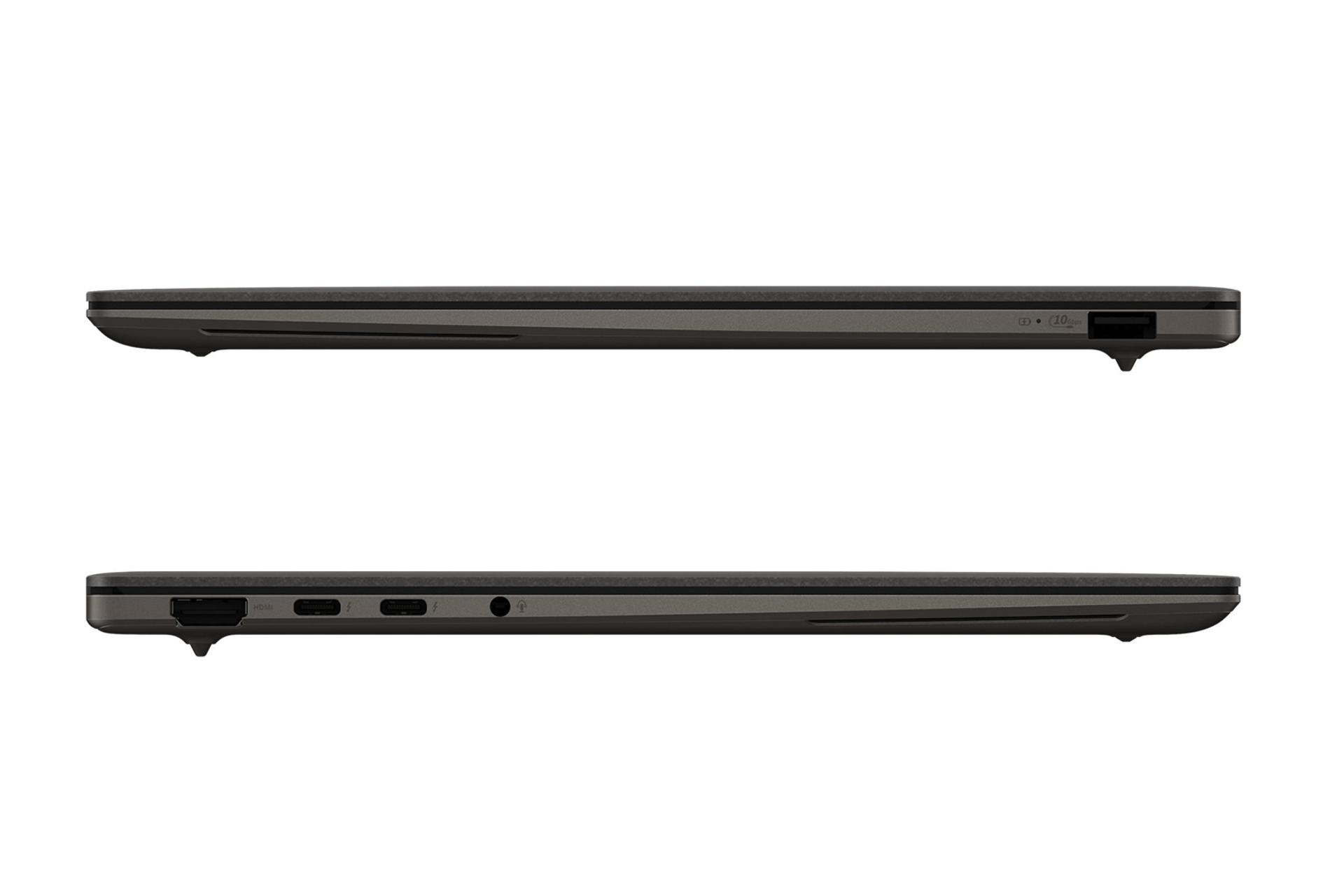 لپ تاپ ایسوس ASUS Zenbook S 14 UX5406 رنگ مشکی نمای جانبی و درگاه ها