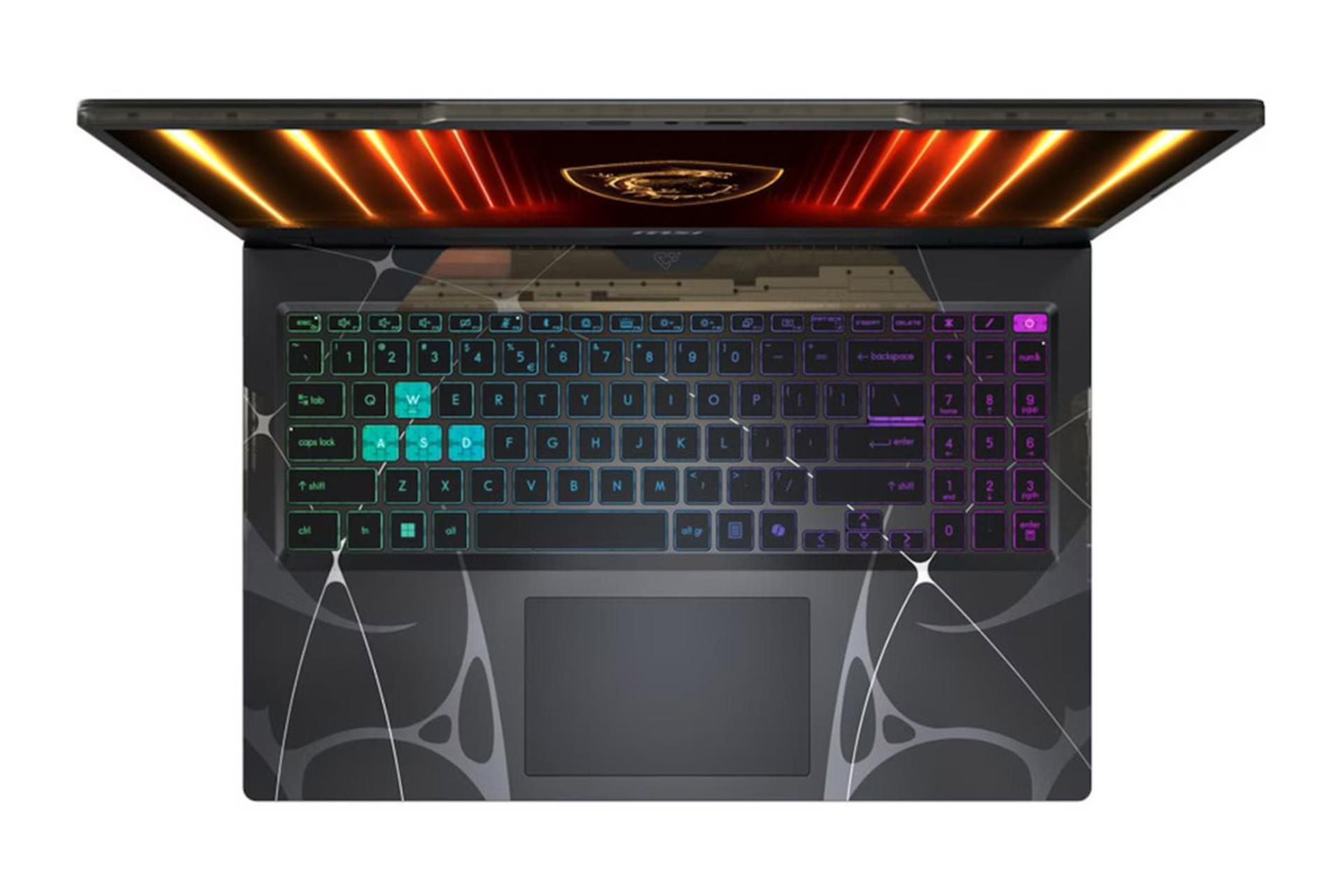 لپ تاپ ام اس آی MSI Cyborg 15 B2RW نمای بالا و کیبورد