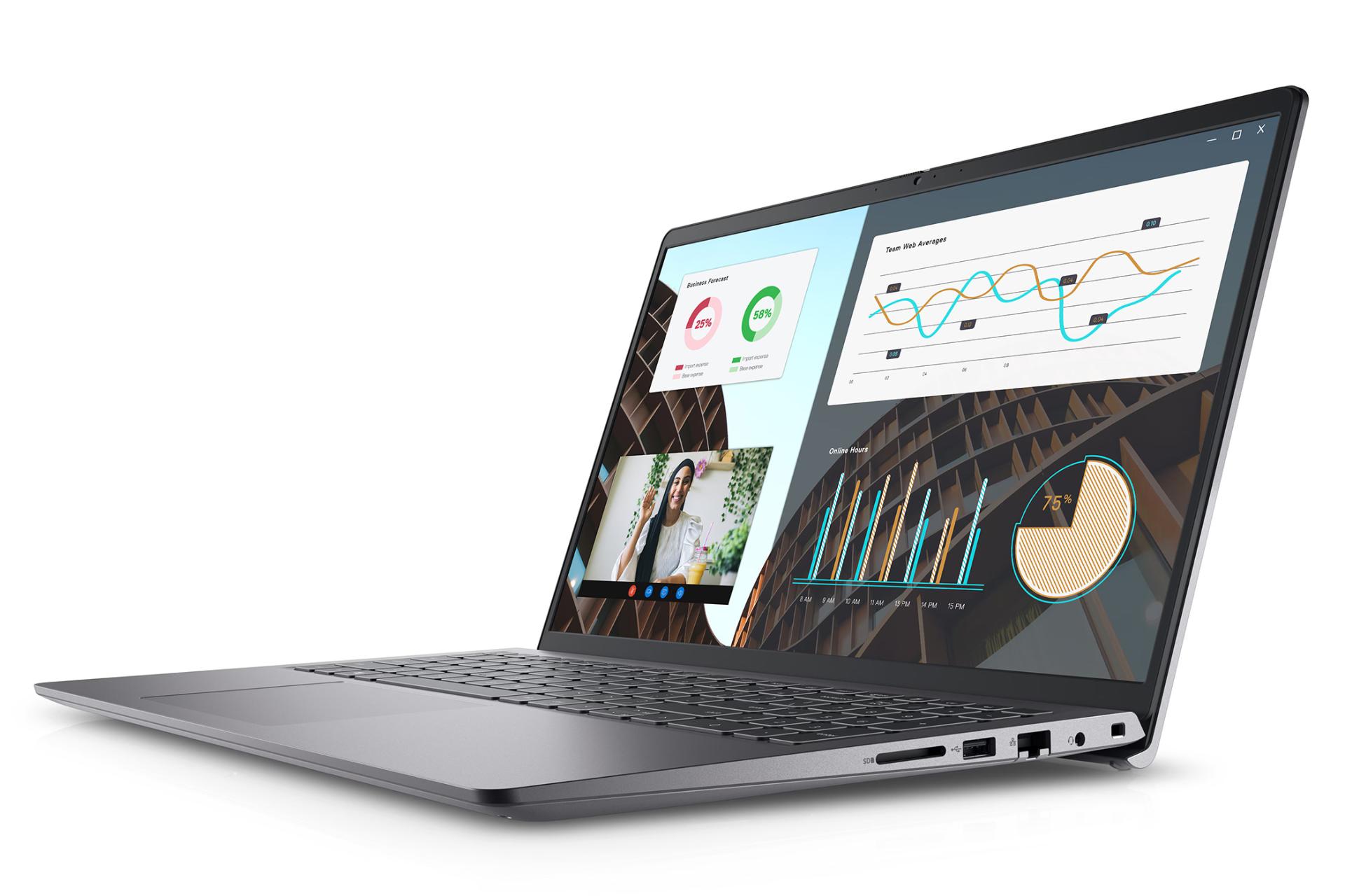 لپ تاپ دل Dell Vostro 3530 نمای جلو و راست