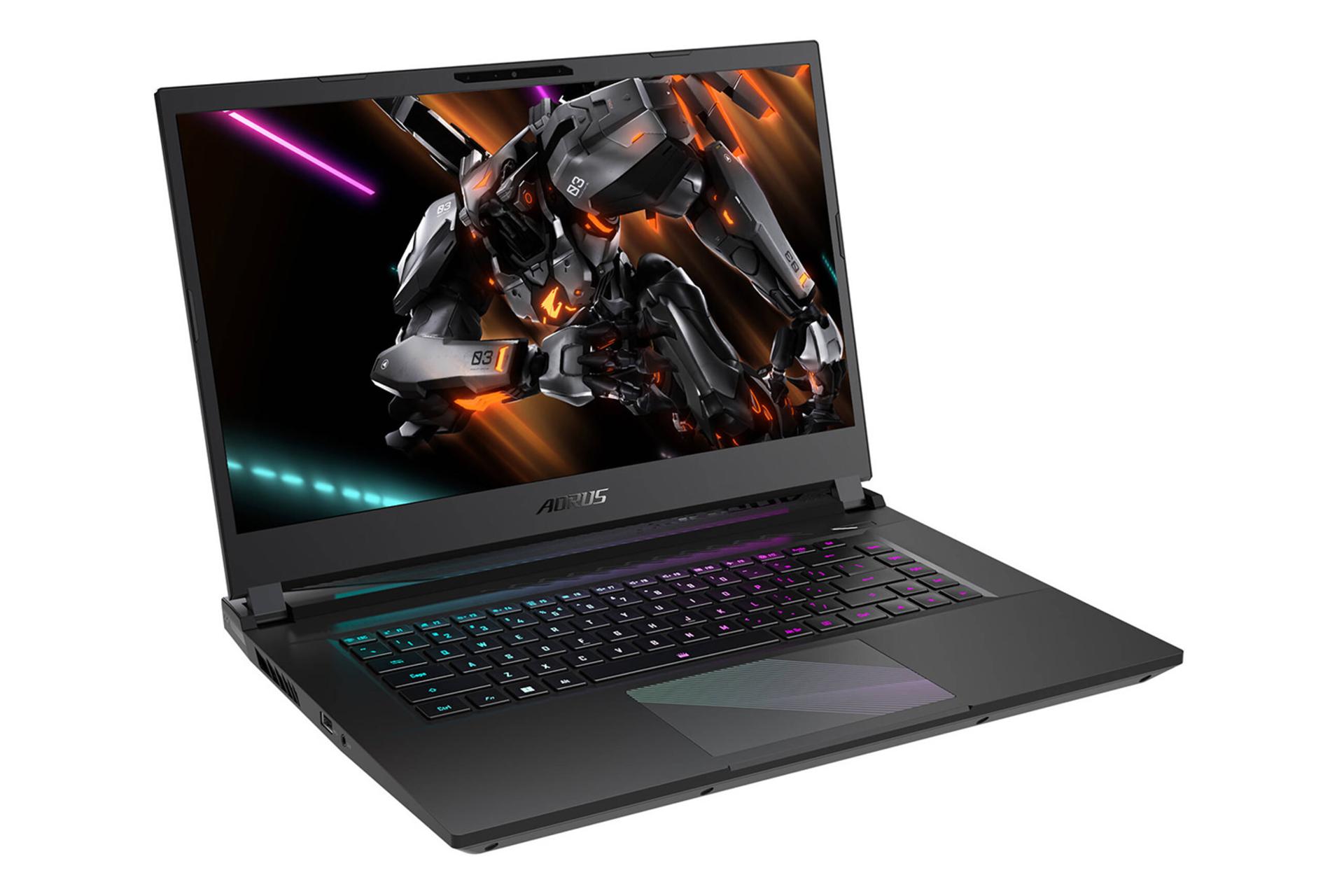 لپ تاپ گیگابایت GIGABYTE AORUS 15 2023 نمای چپ صفحه نمایش