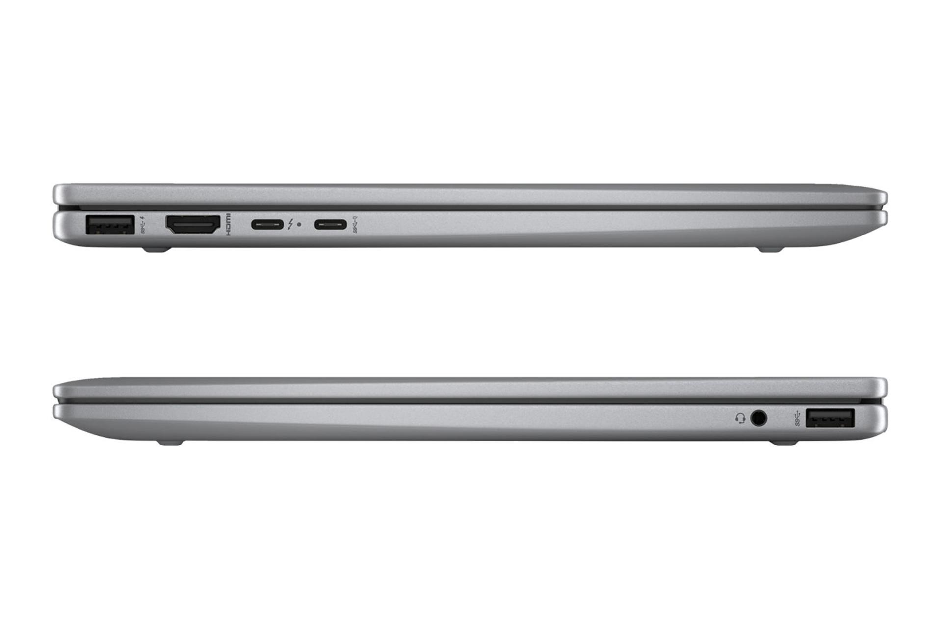 لپ تاپ اچ پی HP ENVY x360 14-fa0013dx نمای جانبی و درگاه ها