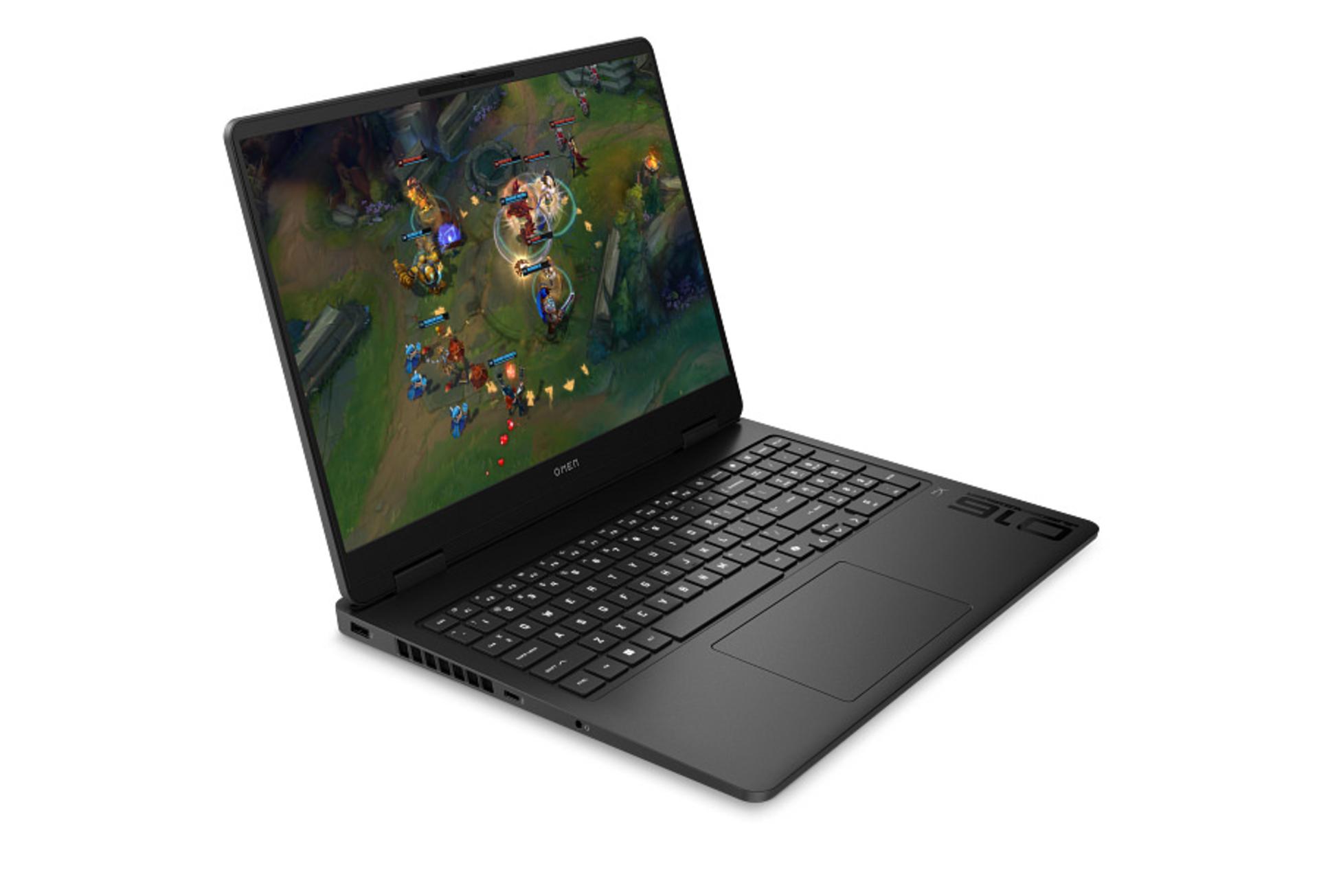 لپ تاپ اچ پی HP OMEN 16-ap0167AX نمای جلو و چپ