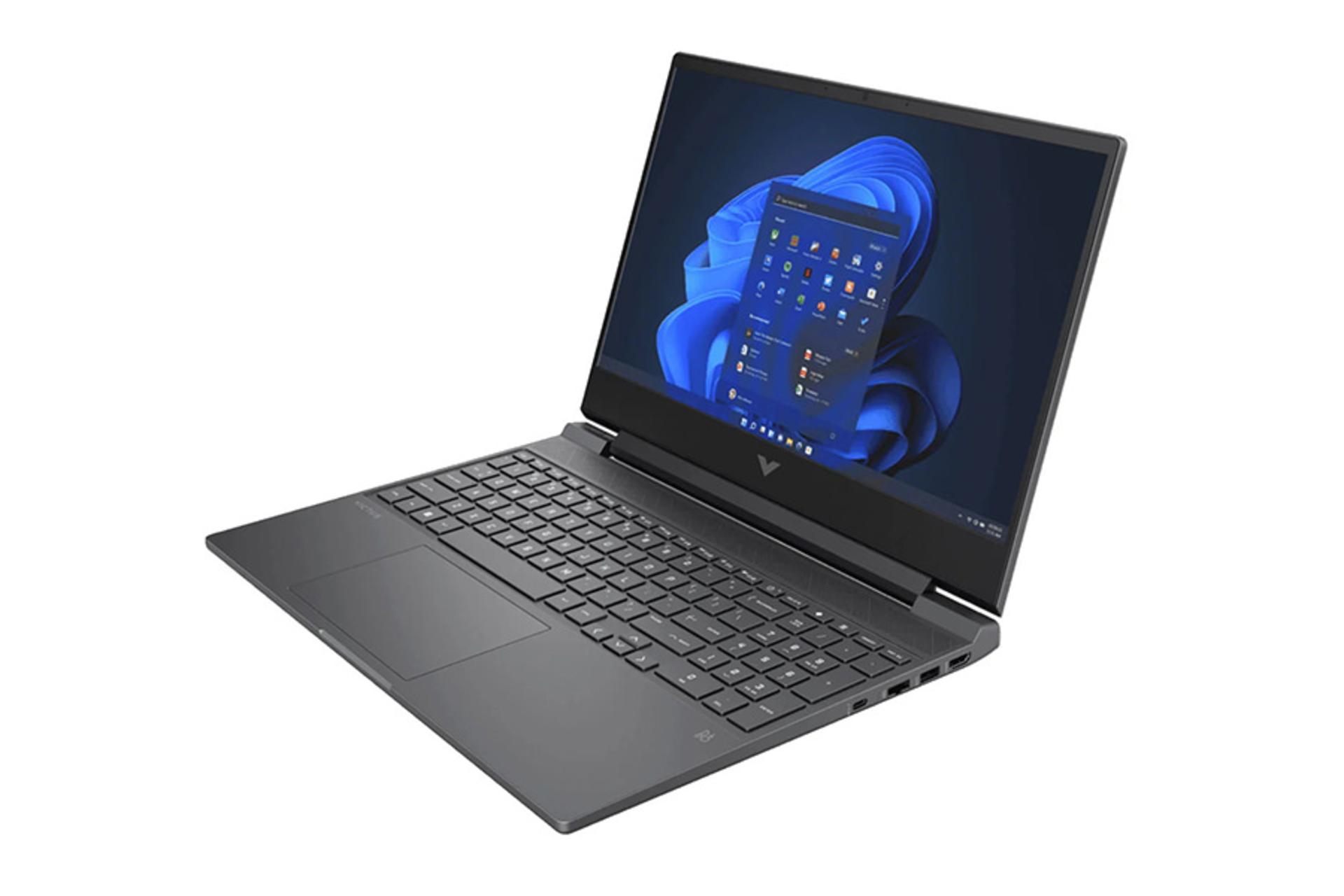 لپ تاپ اچ پی HP Victus 15-fa2093dx نمای جلو و راست