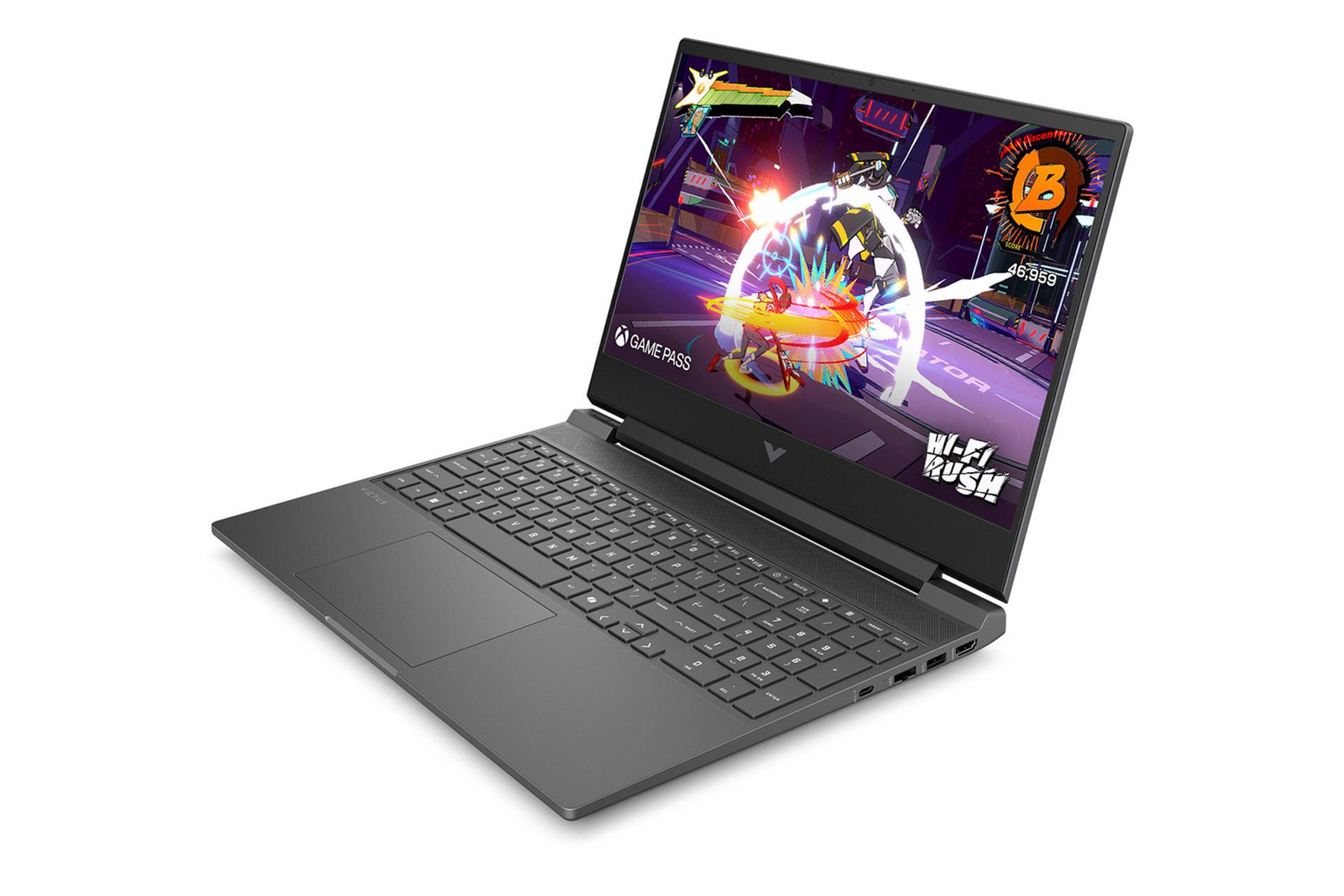 لپ تاپ اچ پی HP Victus 15t-fa200 نمای جلو و راست