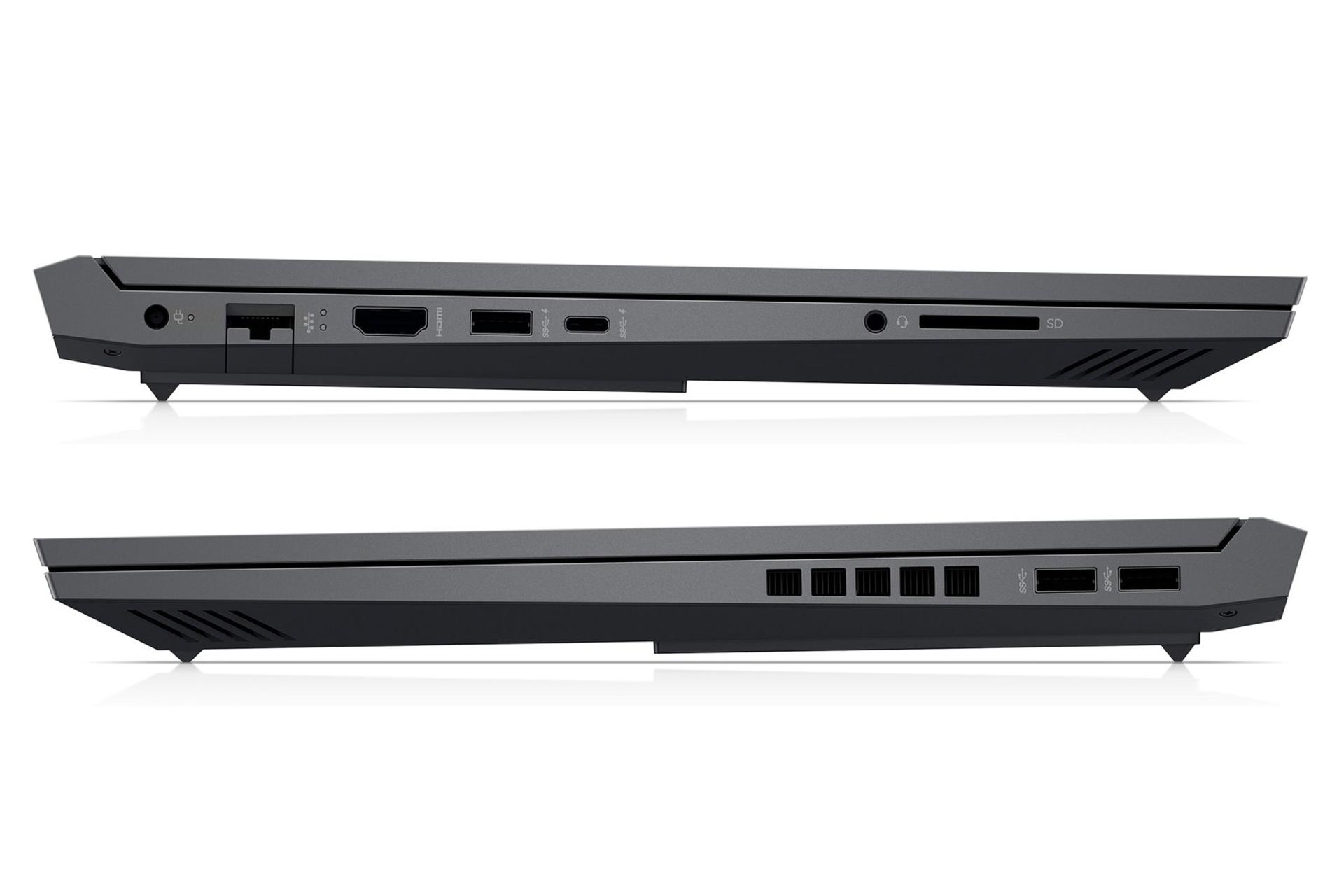 لپ تاپ اچ پی HP Victus 16-R0085CL نمای جانبی و درگاه ها