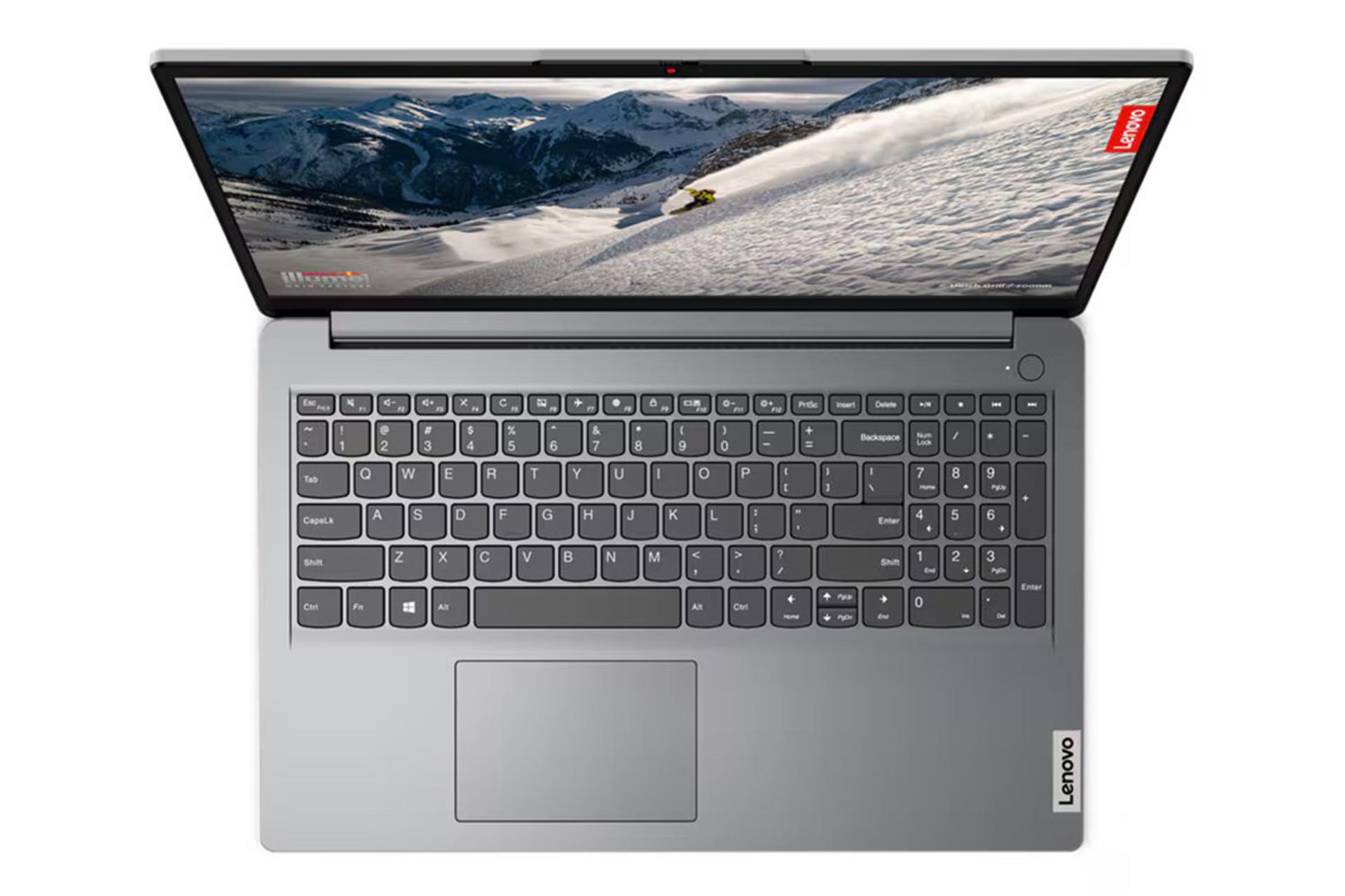 لپ تاپ لنوو Lenovo IdeaPad 1 15ALC7 نمای بالا و کیبورد
