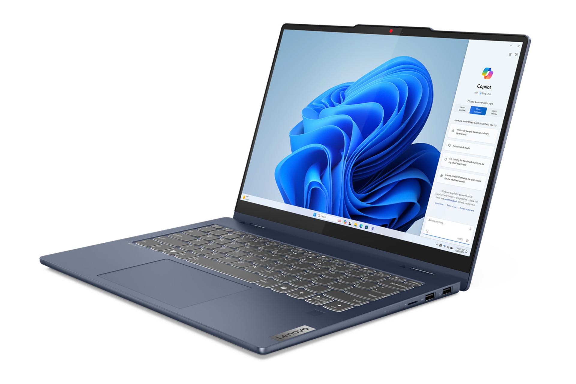 لپ تاپ لنوو Lenovo IdeaPad 5 2-in-1 14IRH9 نمای جلو و راست