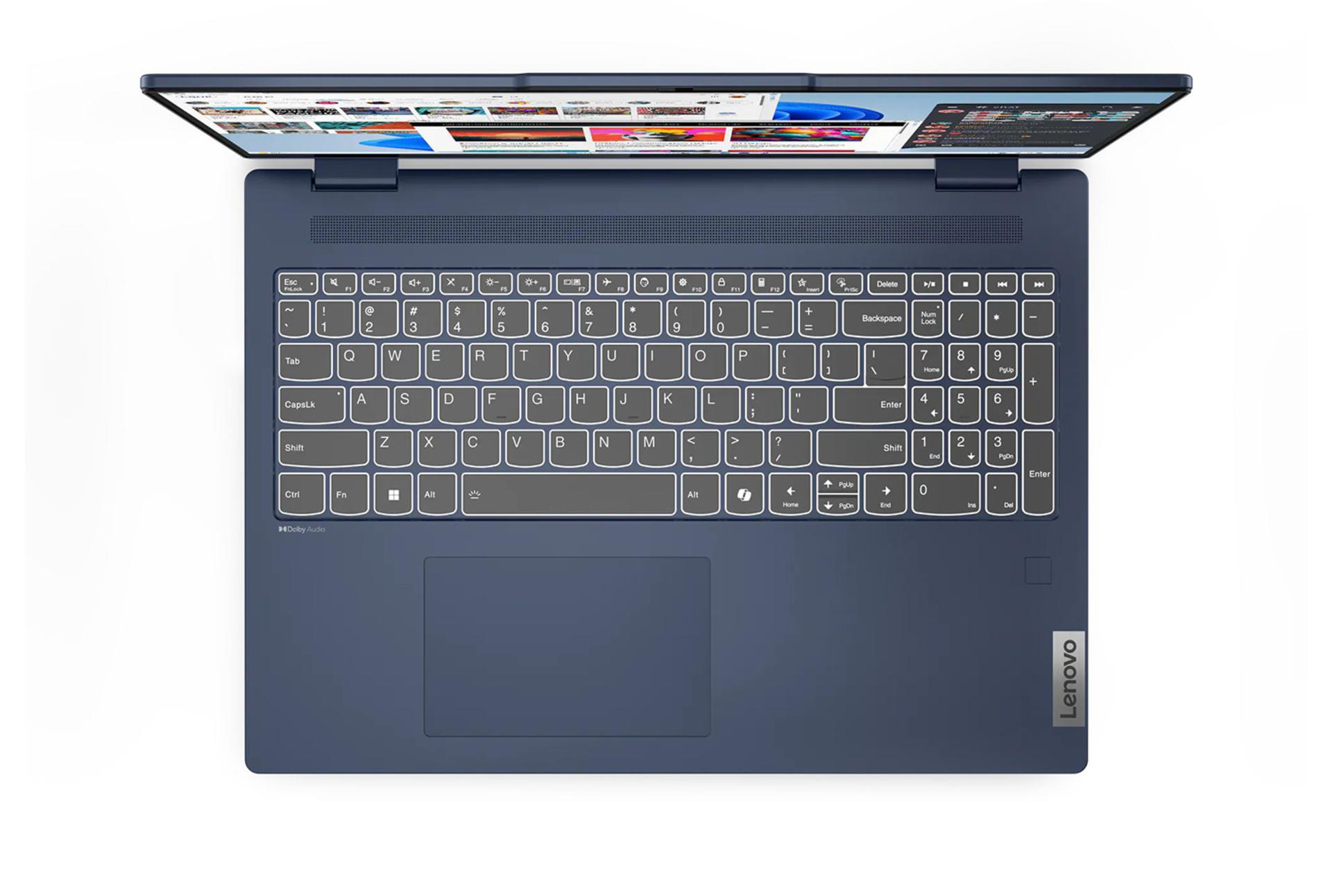 لپ تاپ لنوو Lenovo IdeaPad 5 2-in-1 16IRU9 نمای بالا و کیبورد