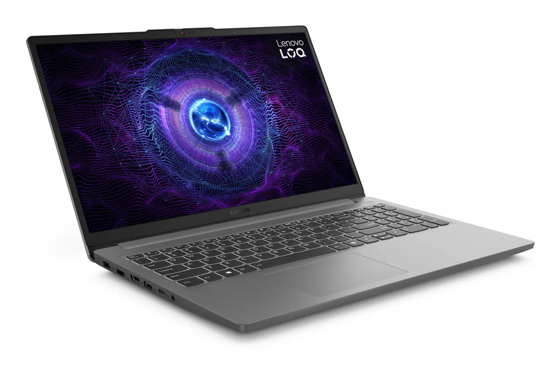 لپ تاپ لنوو Lenovo LOQ 15IAX9E نمای جلو و چپ