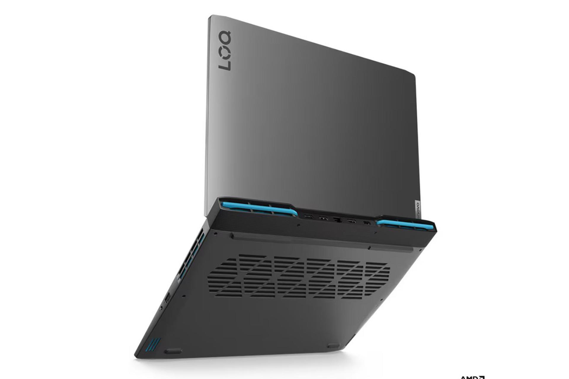 لپ تاپ لنوو Lenovo LOQ 16APH8 نمای پشت رنگ خاکستری