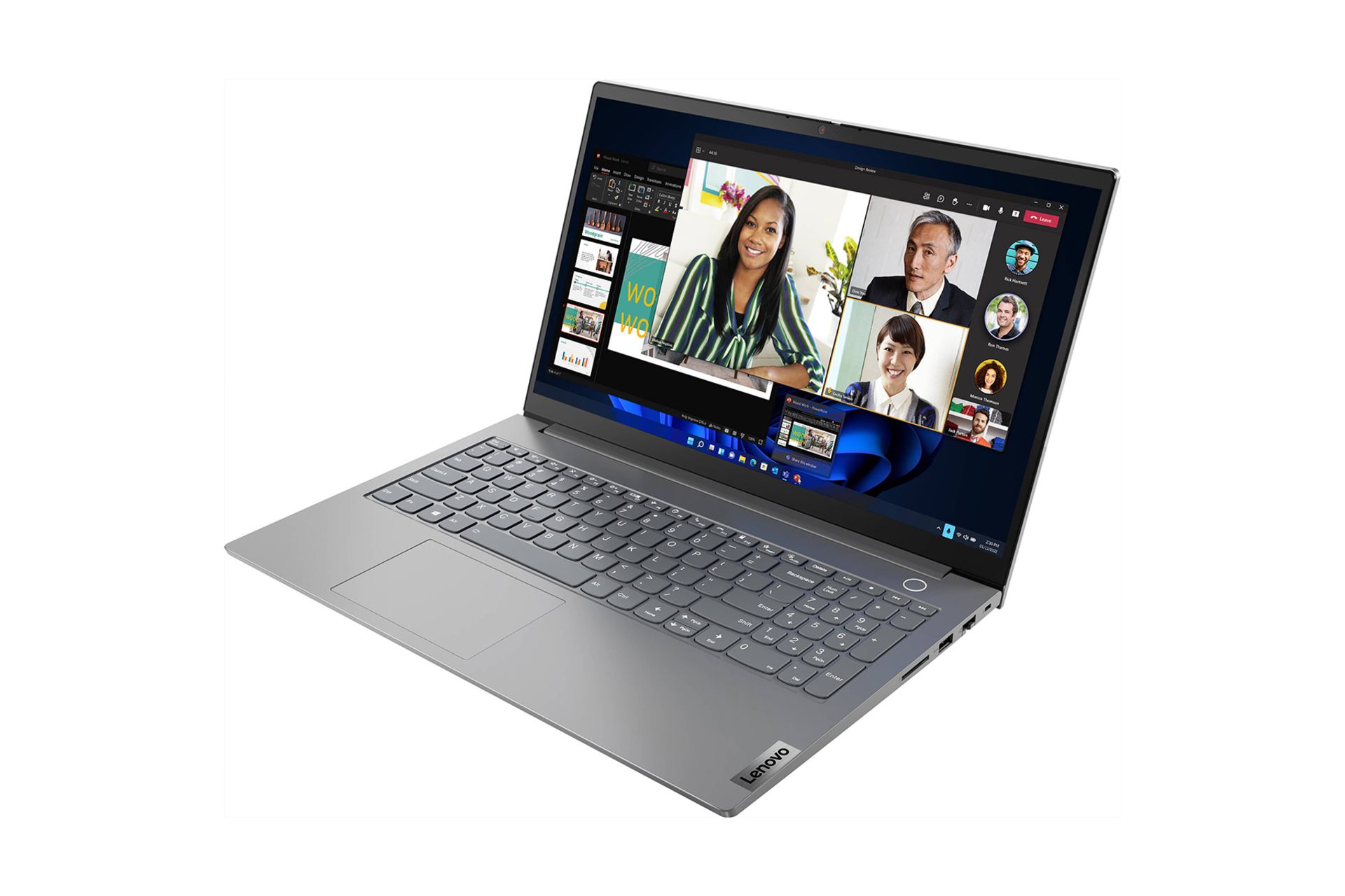 لپ تاپ لنوو Lenovo ThinkBook 15 G4 IAP نمای راست صفحه نمایش و درگاه ها