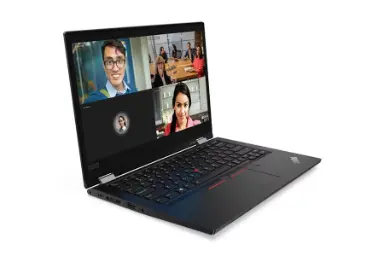 لپ تاپ لنوو Lenovo ThinkPad L13 Yoga Gen 2 نمای جلو و چپ