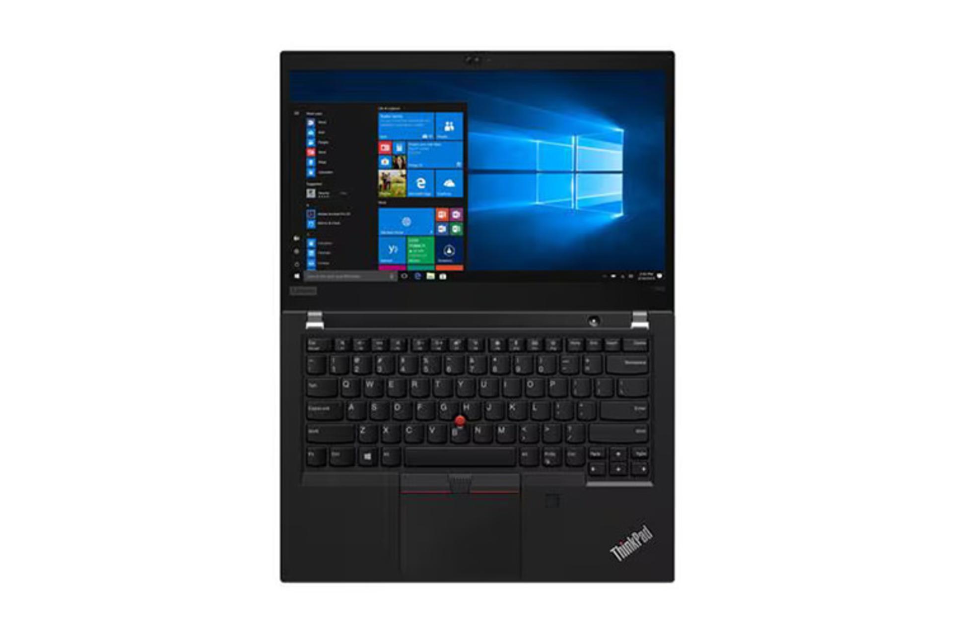 لپ تاپ لنوو Lenovo ThinkPad T495 نمای بالا و کیبورد