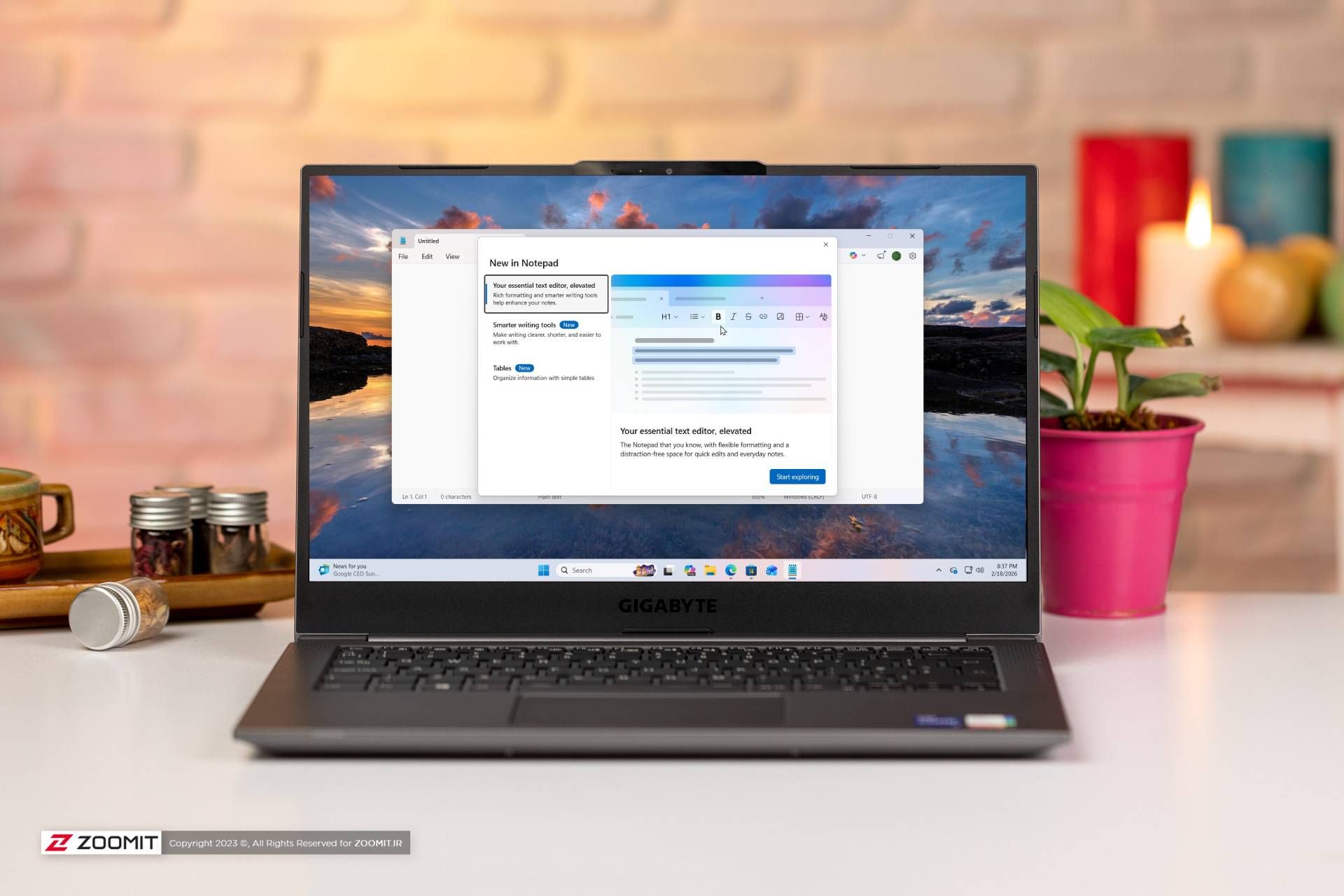 قابلیت پشتیبانی از تصاویر در نوت پد ویندوز ۱۱