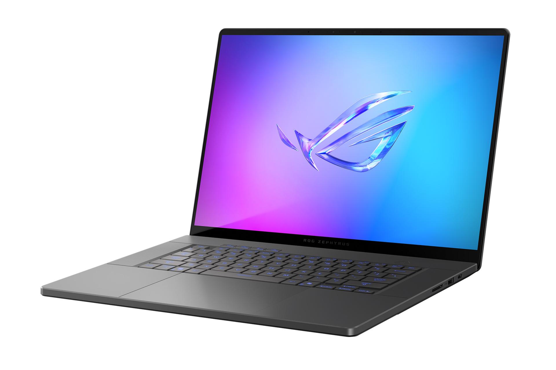 لپ تاپ ایسوس ROG Zephyrus G16 2025 GU605 نمای جلو و راست
